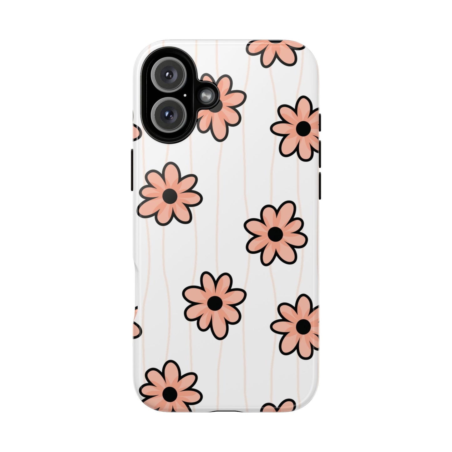 Pink Flowers Protective Phone Case