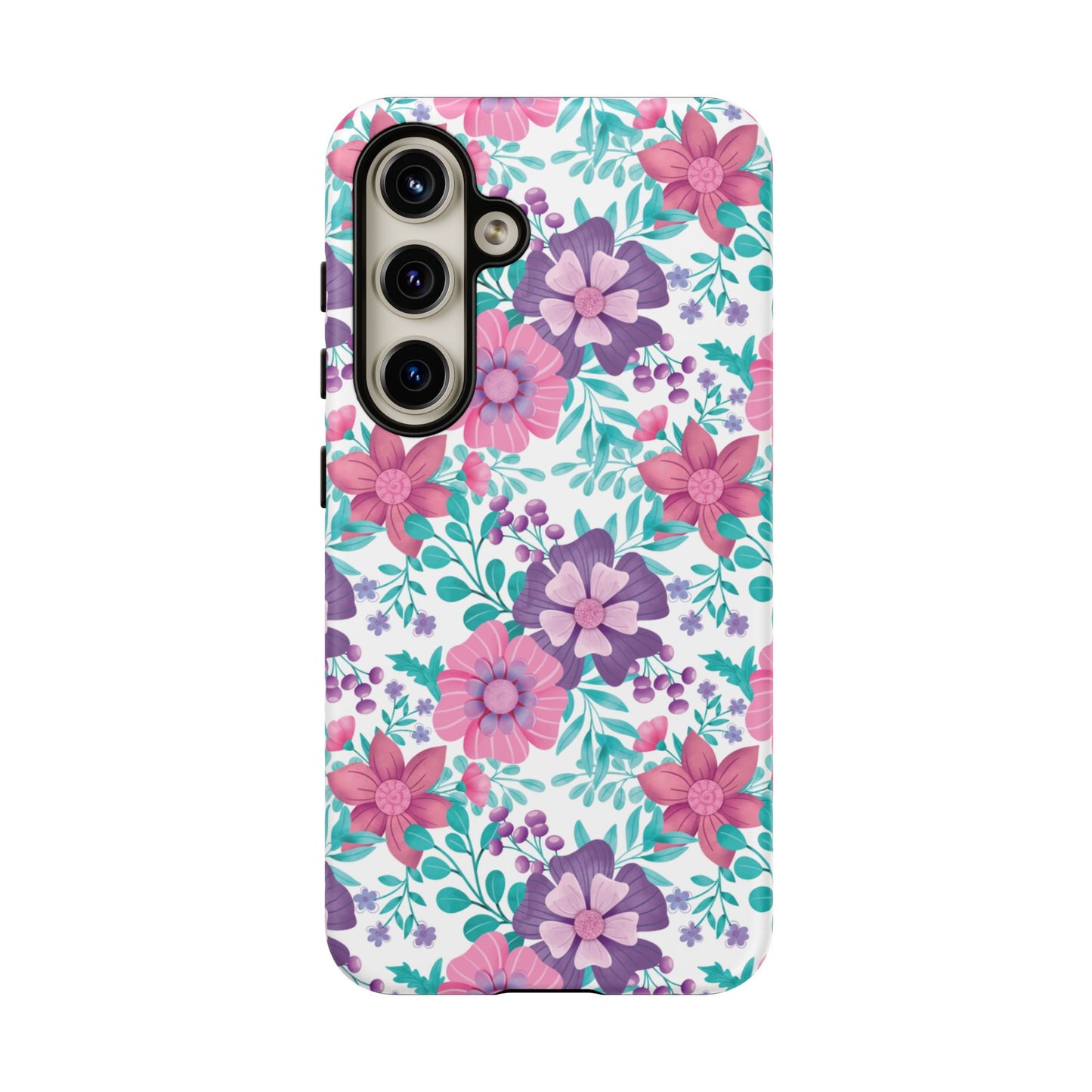 Pastel Flowers Protective Phone Case