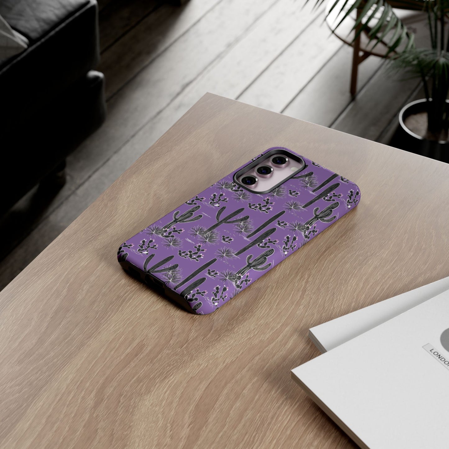 Purple Cactus Love Phone Case