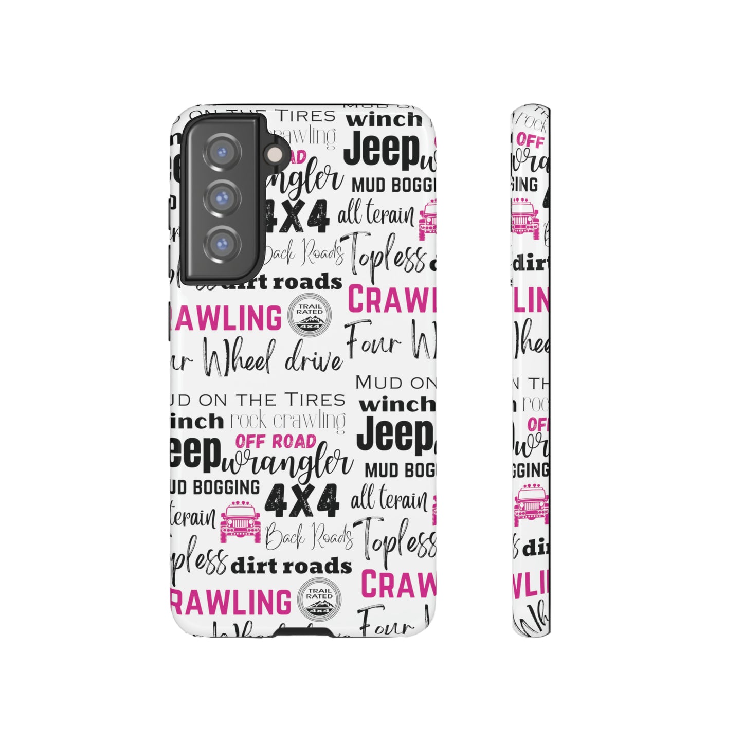 Off Road Subway Art Splash of Pink Protective Phone Case for Iphone, Samsung and Google Phones