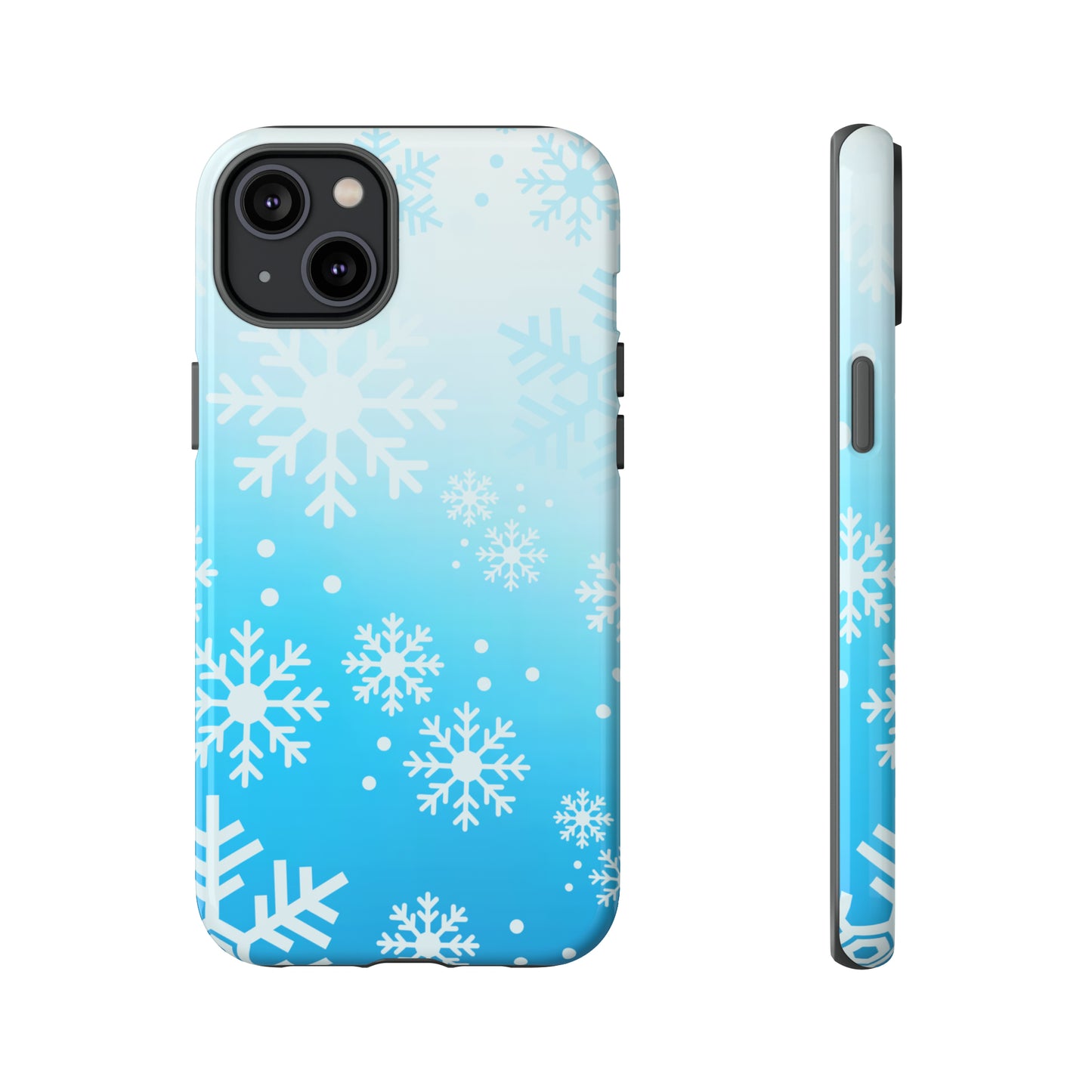 Winter, frozen, snowflake ombré protective phone case for Google, Samsung and IPhone