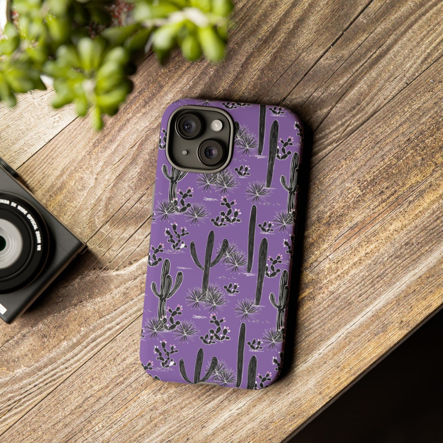 Purple Cactus Love Phone Case