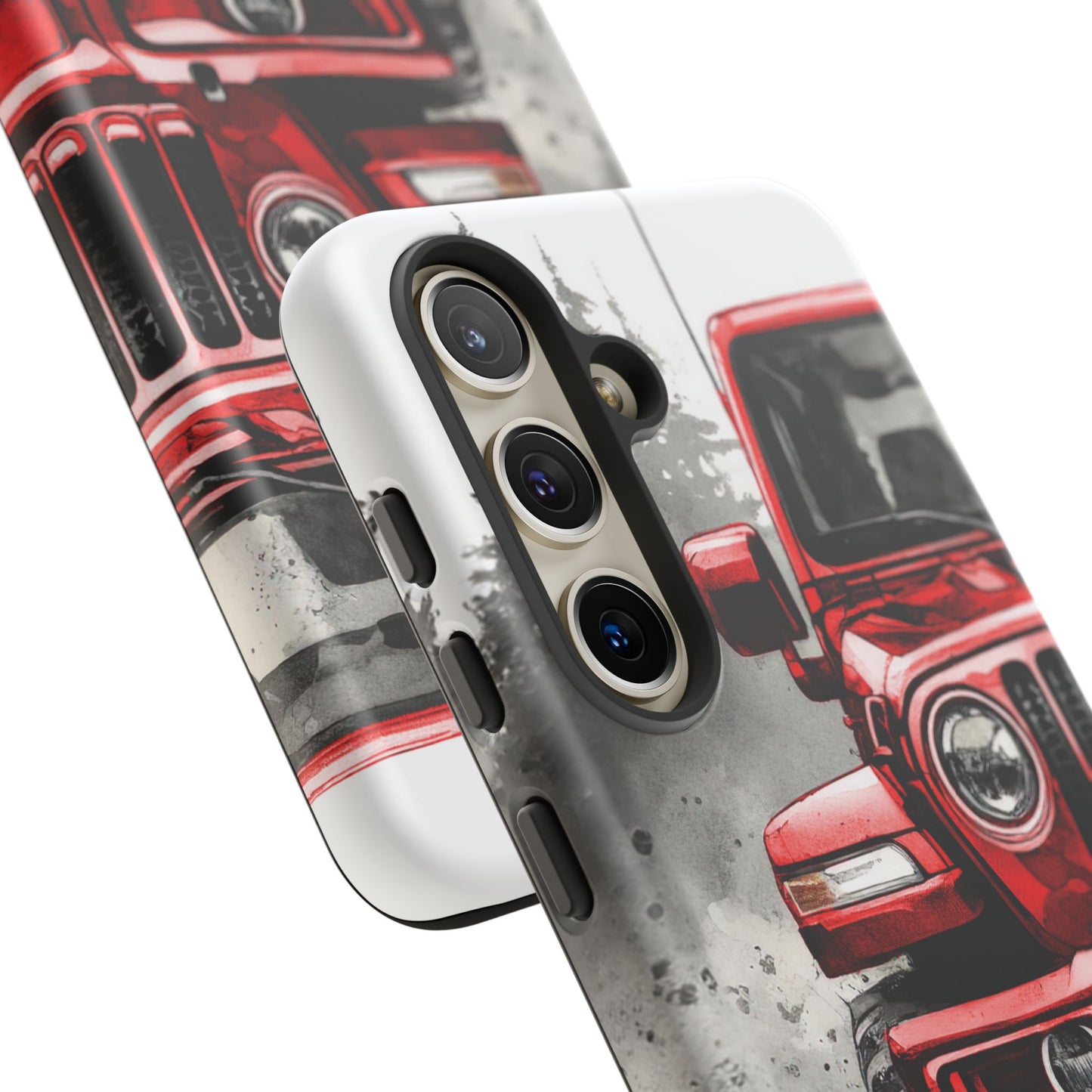 Off Road Love Red Wrangler Protective Phone Case for Iphone, Samsung and Google Phones