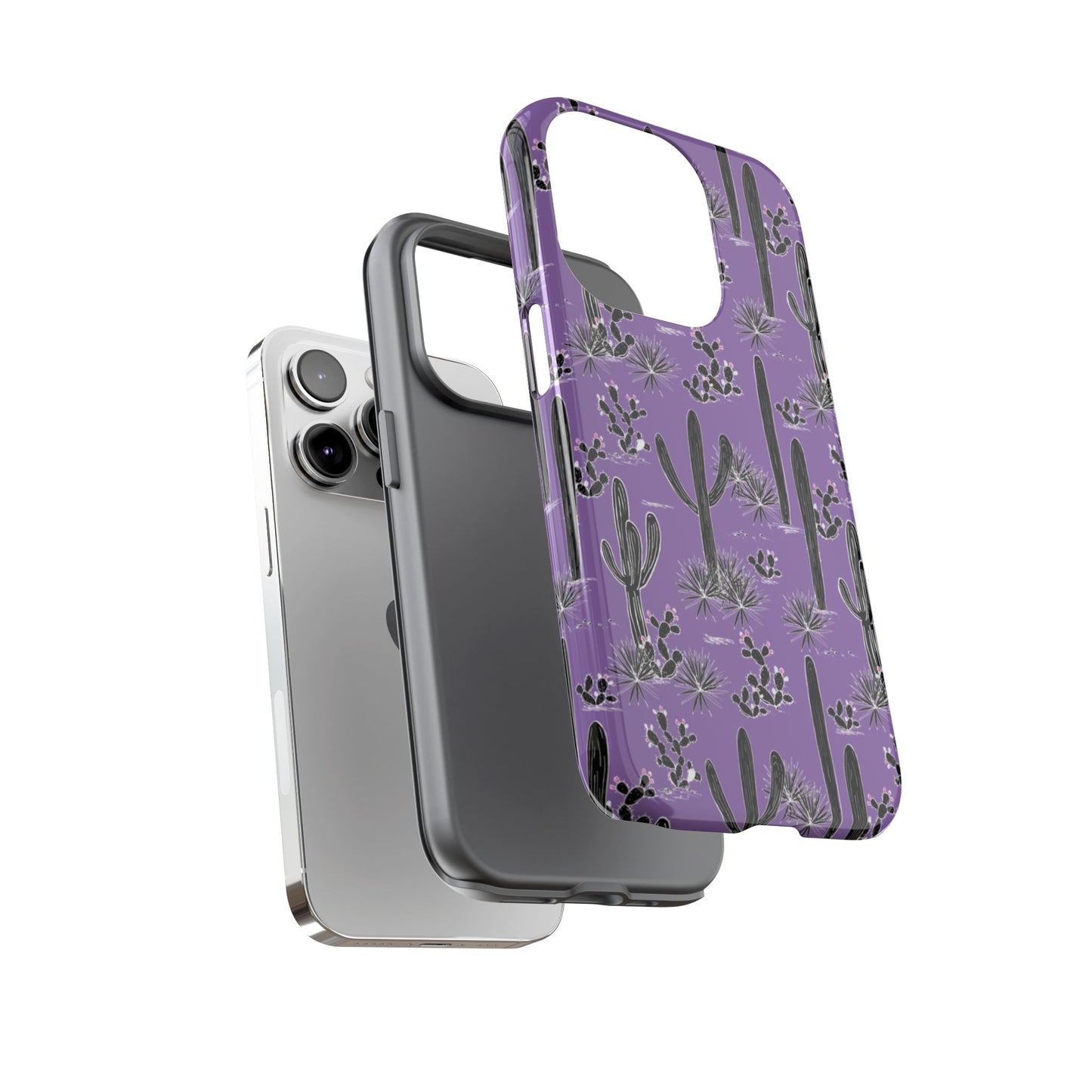Purple Cactus Love Phone Case