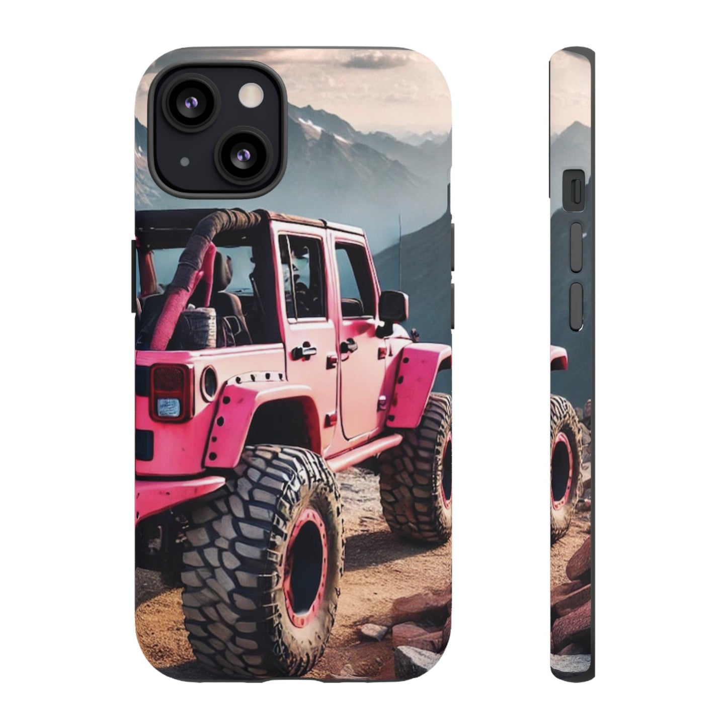 Pink Jeep Protective Phone Case