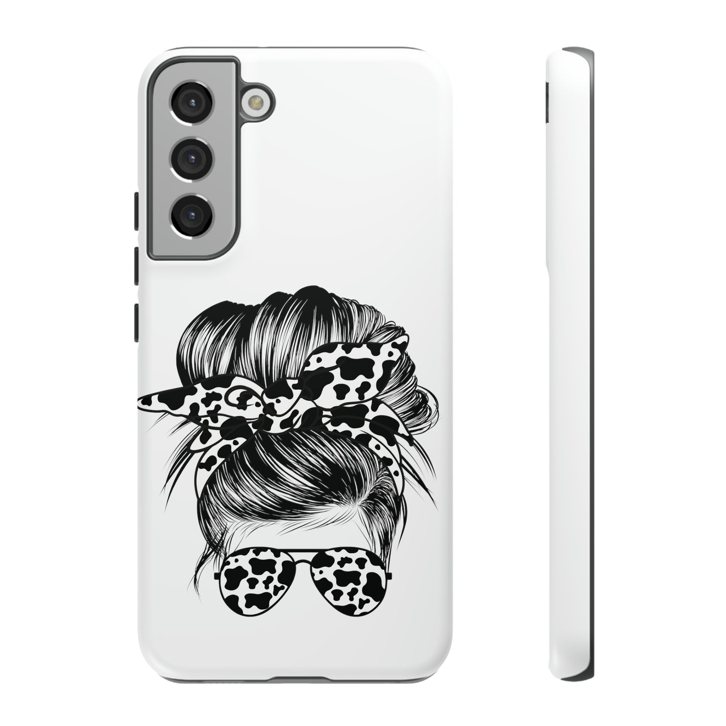 Cow Print Woman Mom Wife Protective Phone Case for Iphone, Samsung and Google Phones