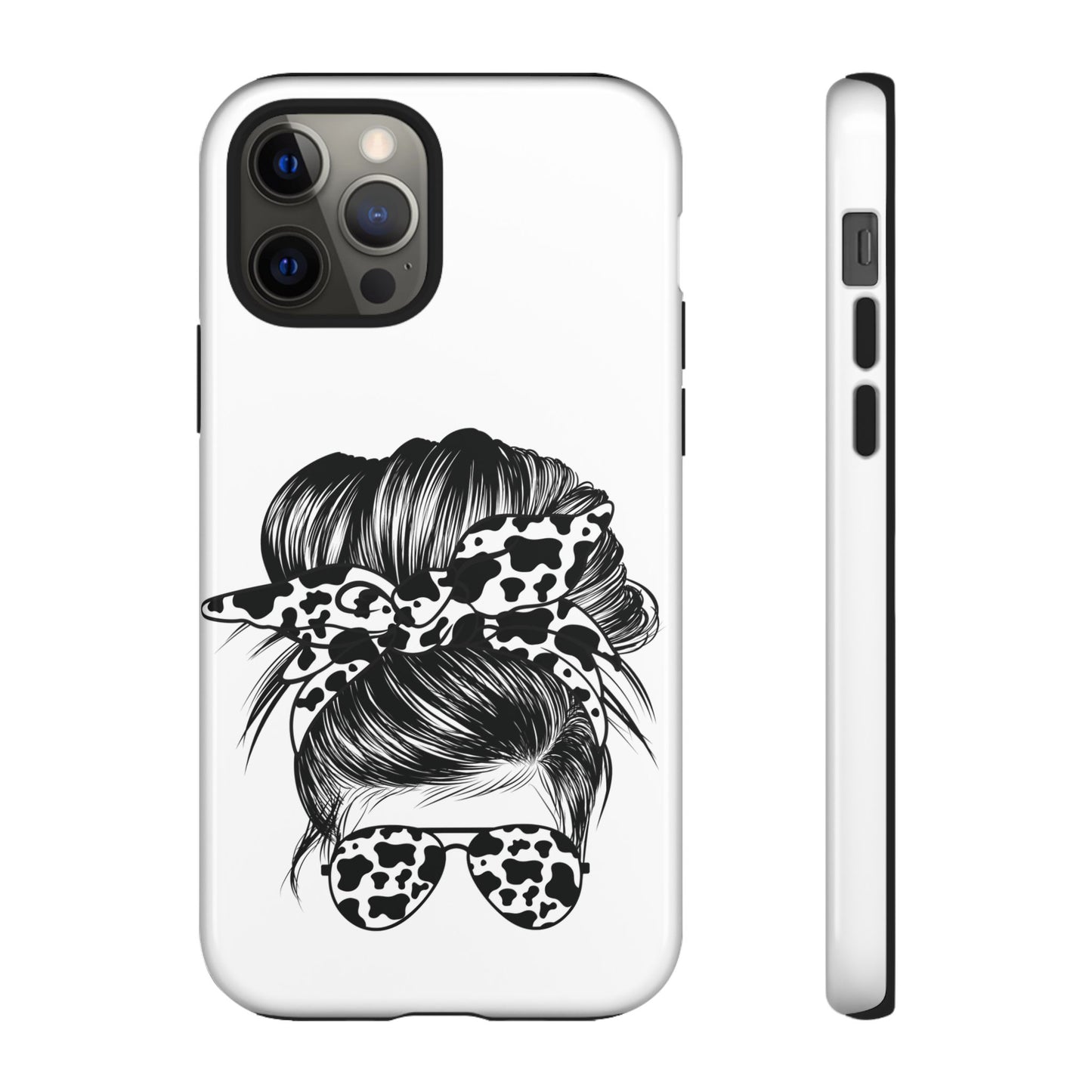 Cow Print Woman Mom Wife Protective Phone Case for Iphone, Samsung and Google Phones