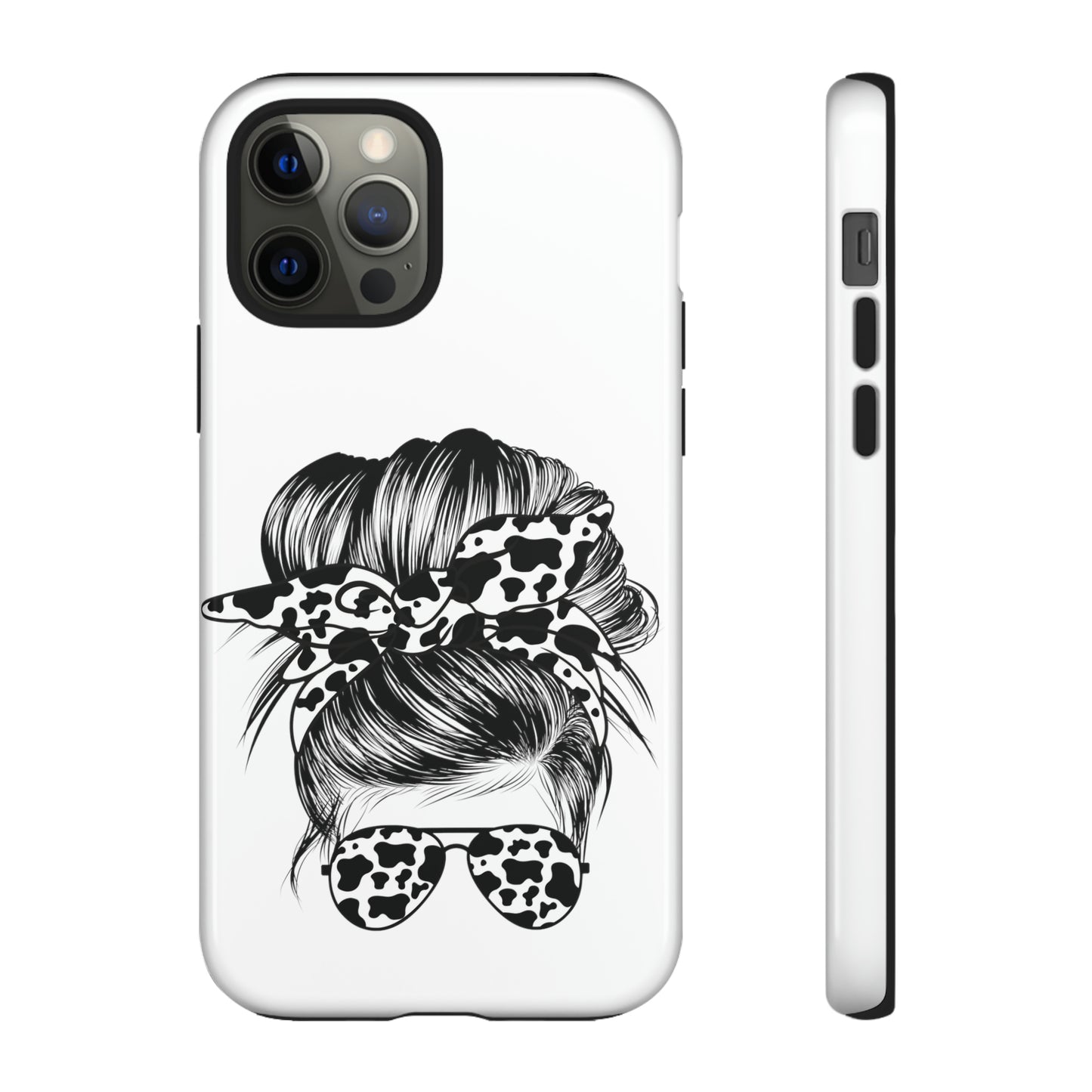 Cow Print Woman Mom Wife Protective Phone Case for Iphone, Samsung and Google Phones