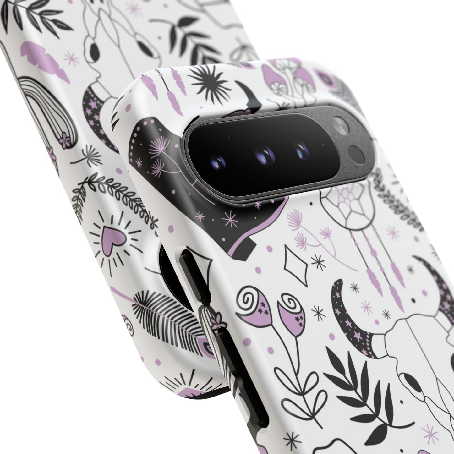 Purple and Black Western Protective Drop Proof Case Iphone, Samsung and Google phones