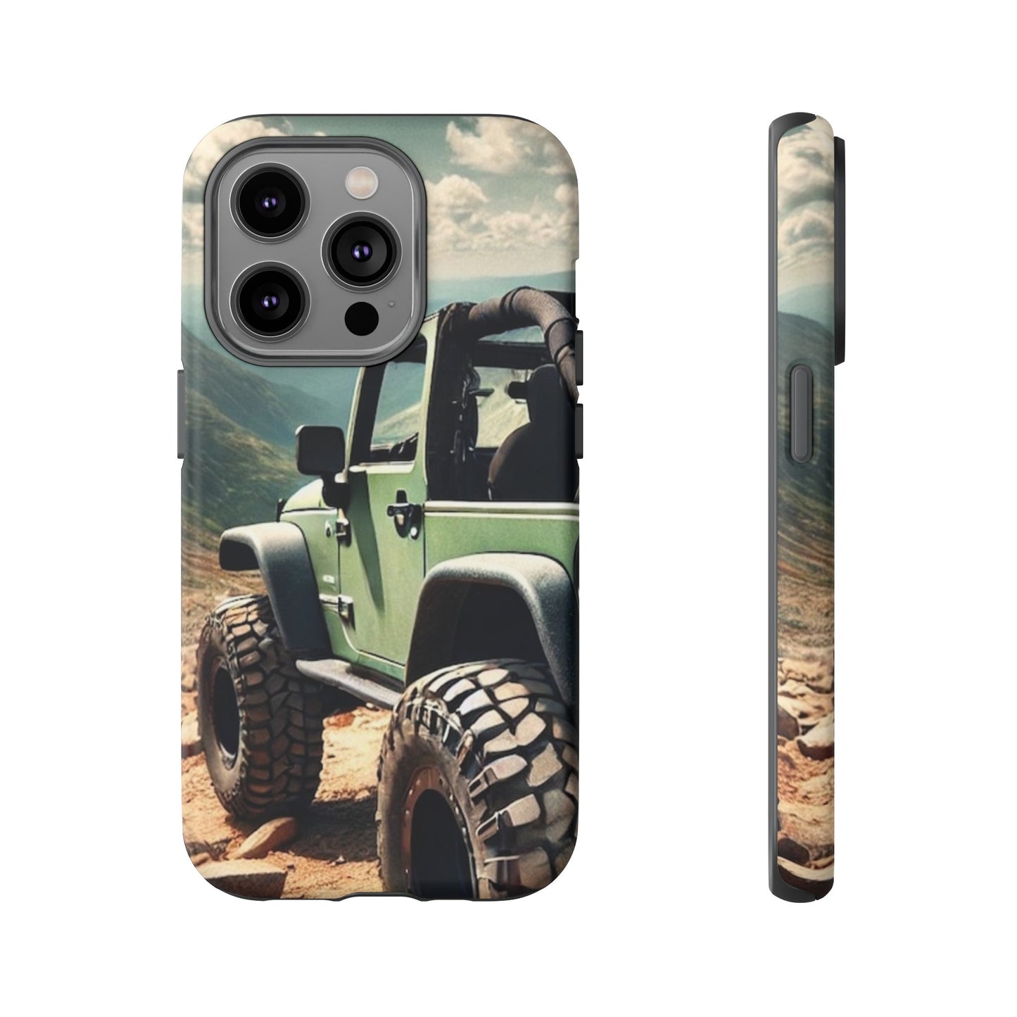 Green Jeep Protective Phone Case