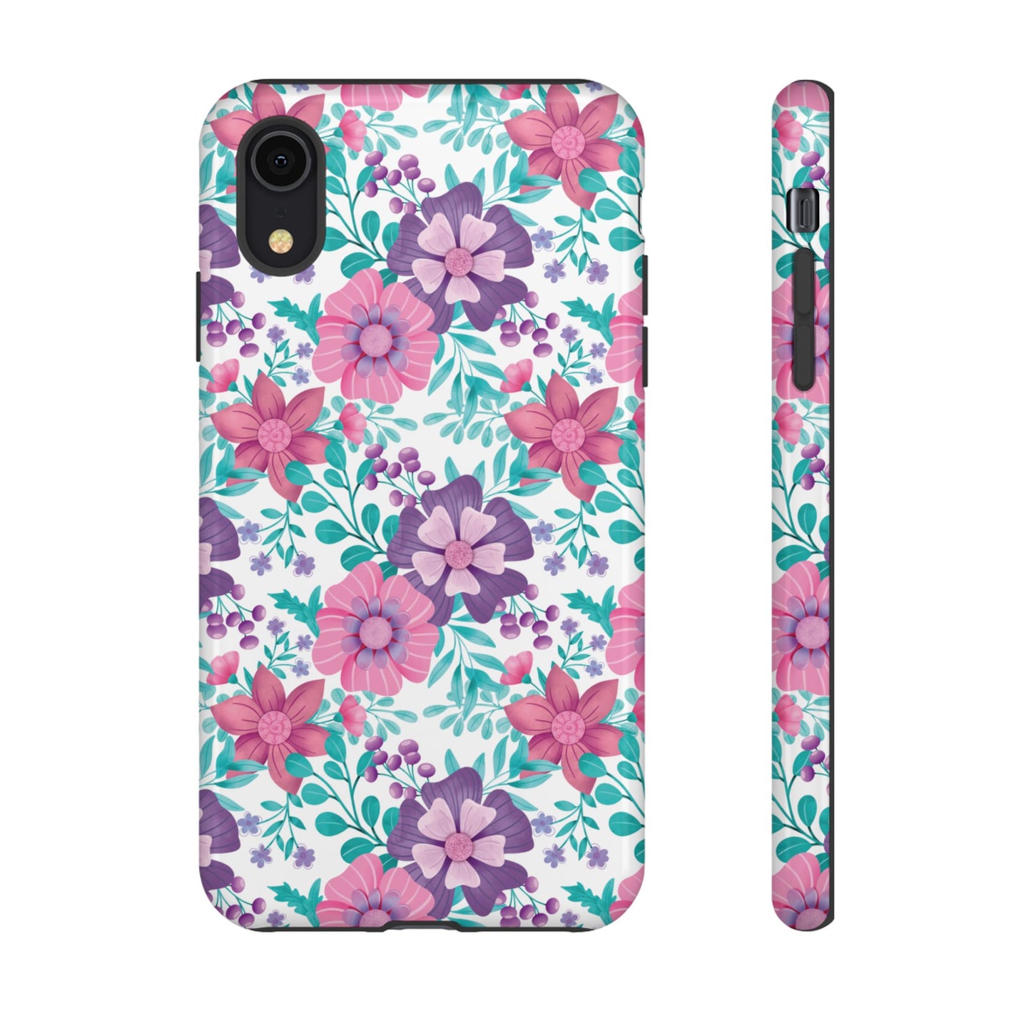 Pastel Flowers Protective Phone Case