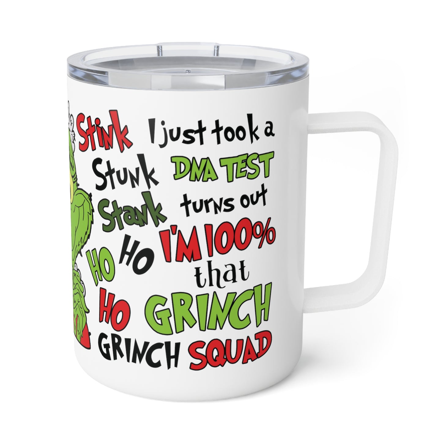 Grinchy Grinchmas Christmas Insulated Coffee Mug, 10oz