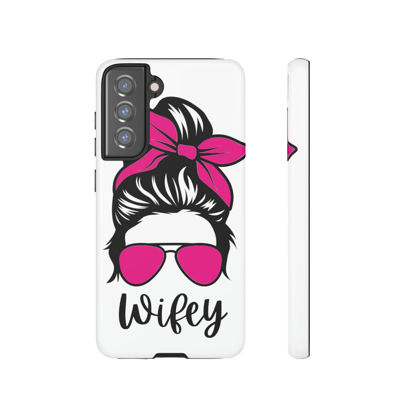 Pink Wifey Protective Case for IPhone, Samsung and Google