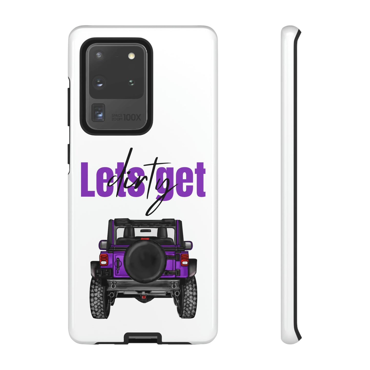 Lets Get Dirty Protective Phone Case for Iphone, Google and Samsung Purple