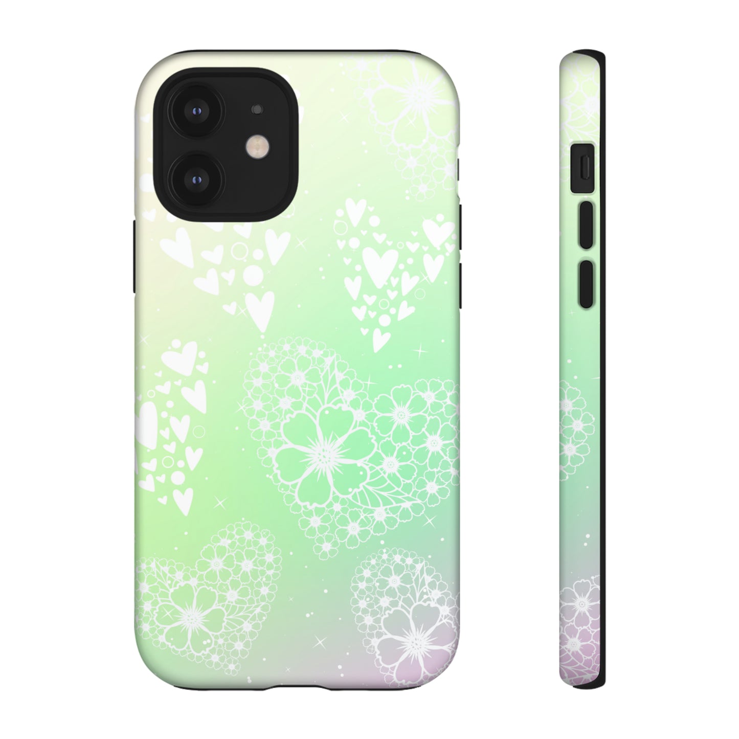 Pastel Heart Ombre Protective Case for Iphone, Google and Samsung