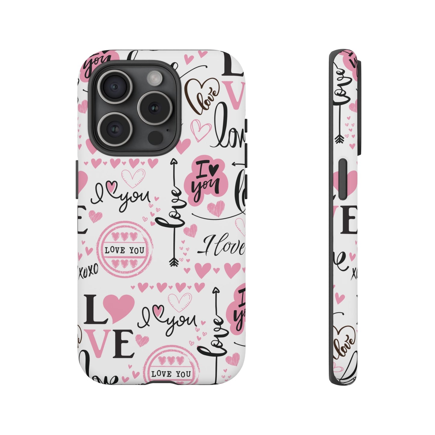 Valentine Love Pink Protective Phone Case for Iphone, Samsung and Google Devices