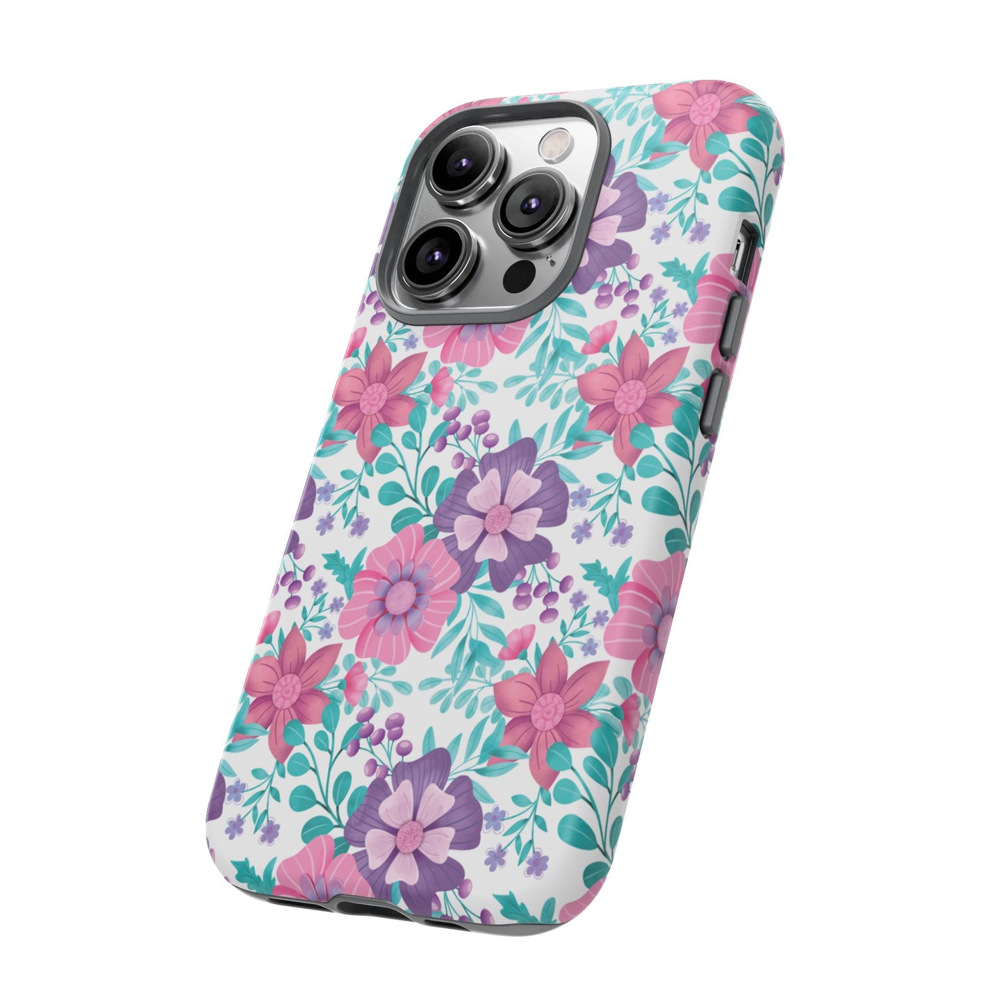 Pastel Flowers Protective Phone Case