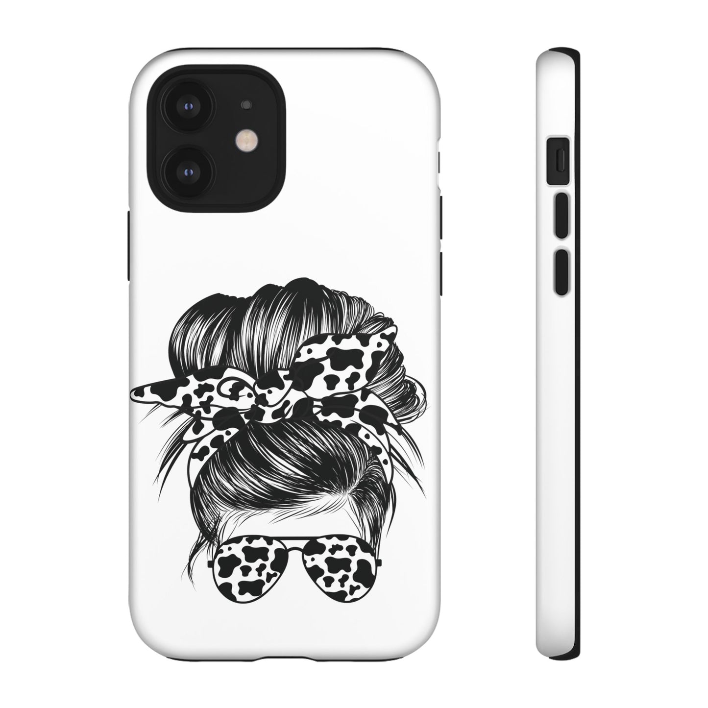 Cow Print Woman Mom Wife Protective Phone Case for Iphone, Samsung and Google Phones