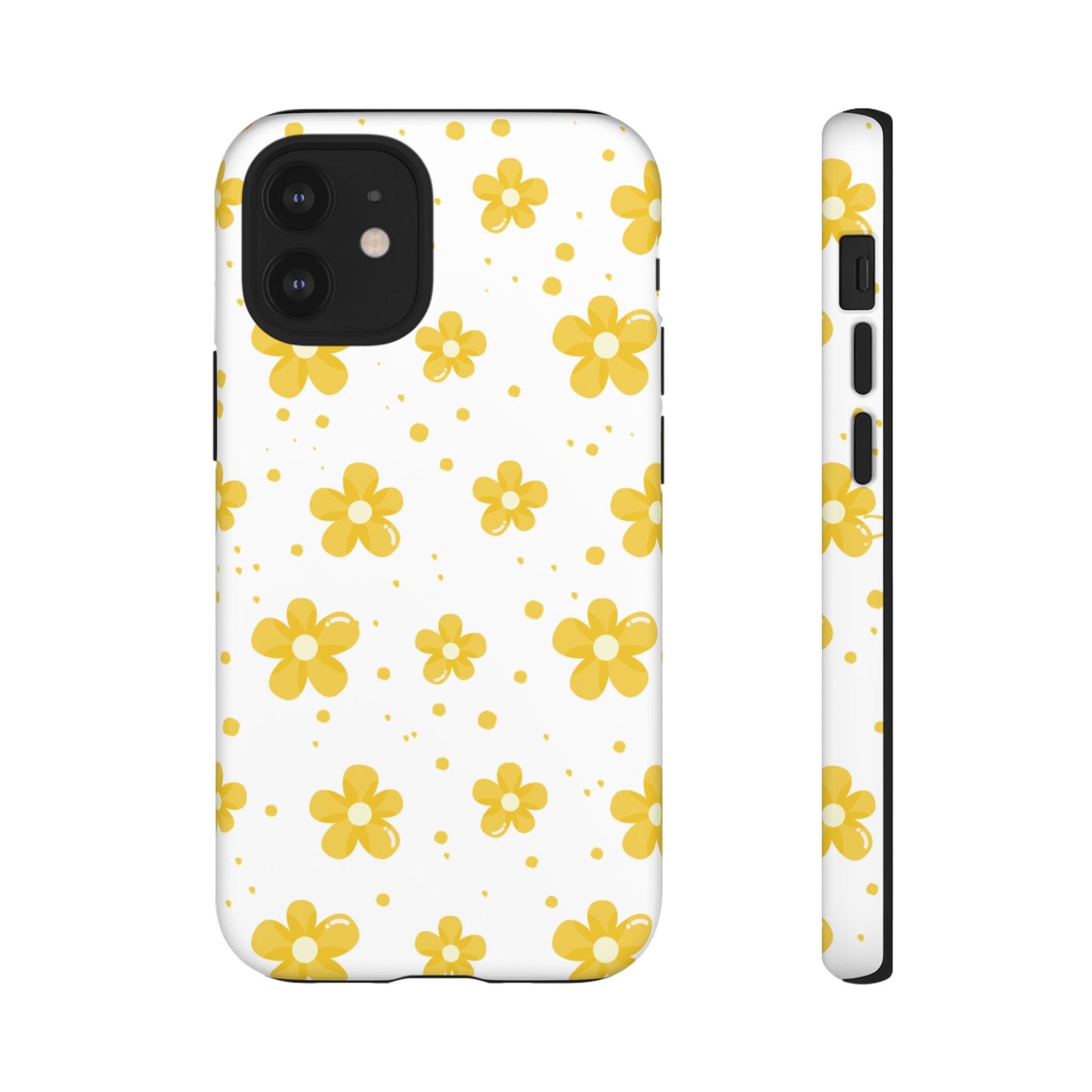 Yellow Flowers Protective Phone Case for Google, Apple and Samsung Phones