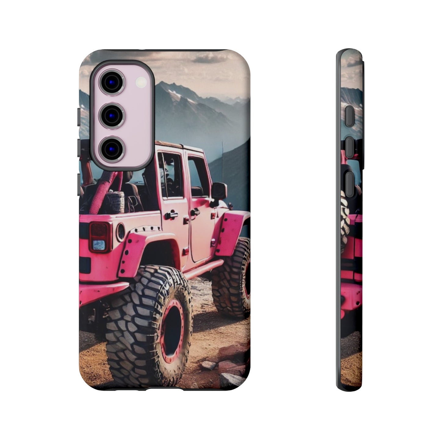 Pink Jeep Protective Phone Case