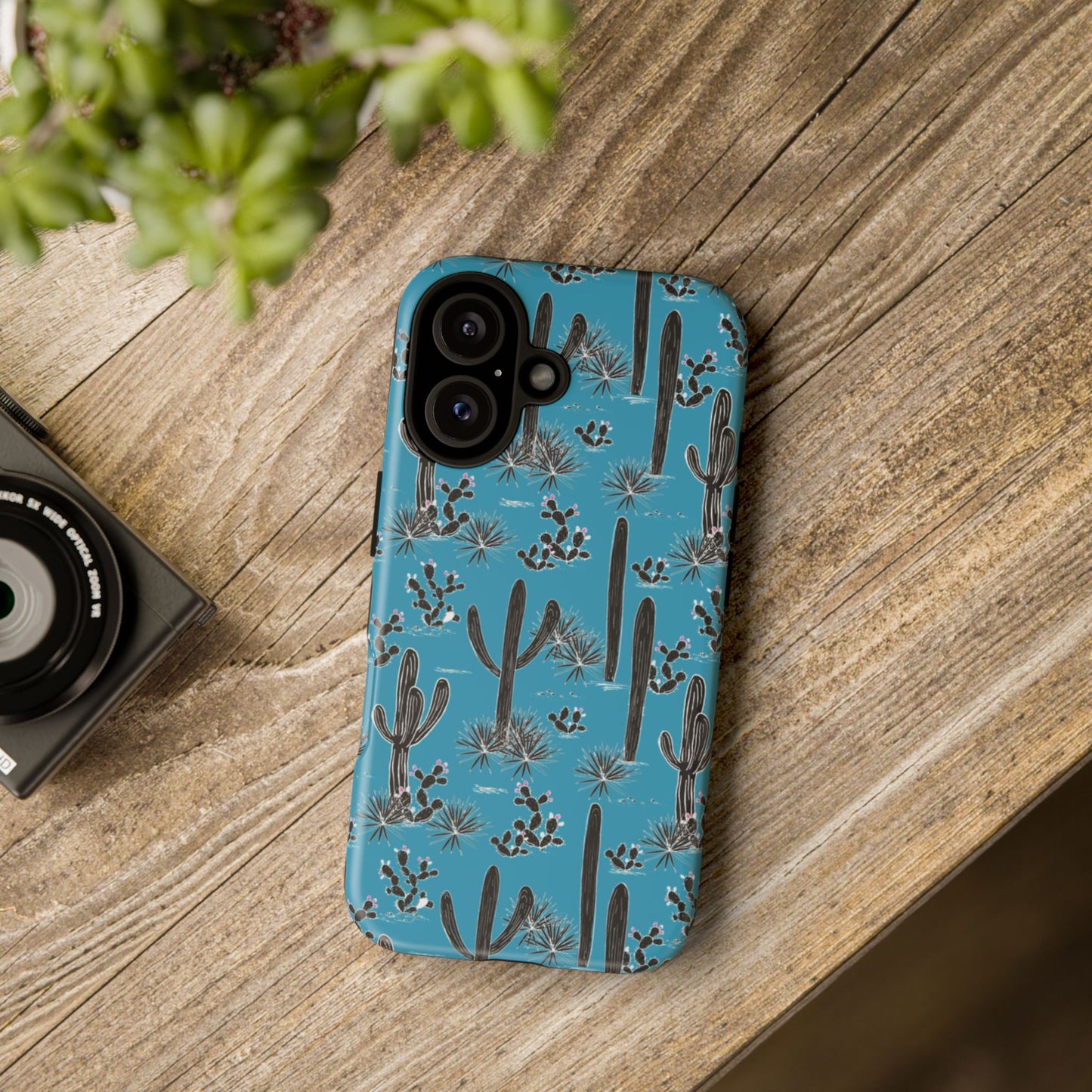 Turquoise Cactus Love Phone Case