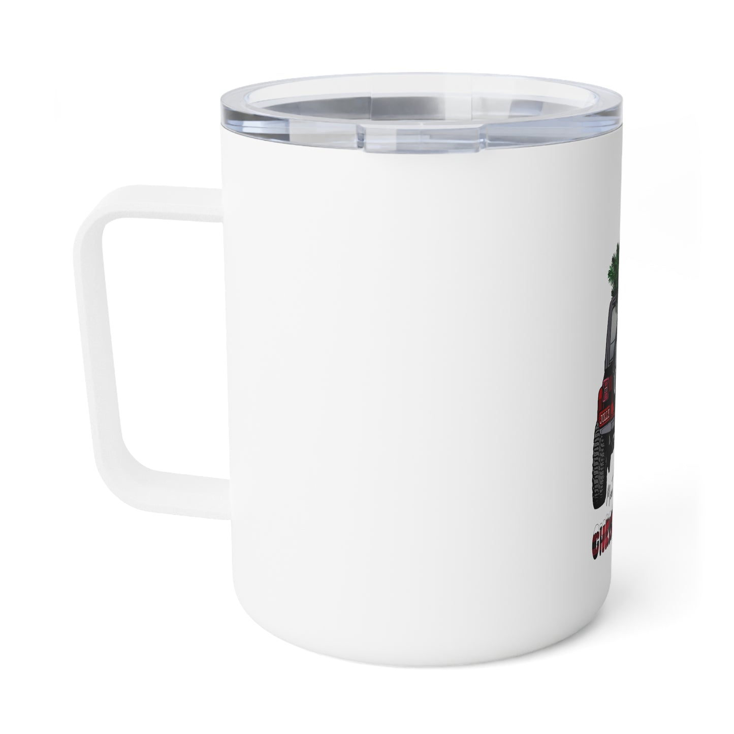 Meet me and the Christmas tree Jeep Insulated Coffee Mug, 10oz
