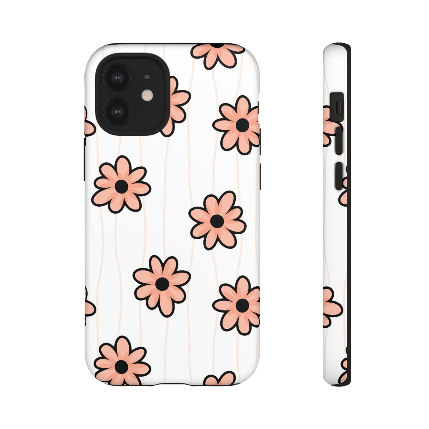 Pink Flowers Protective Phone Case