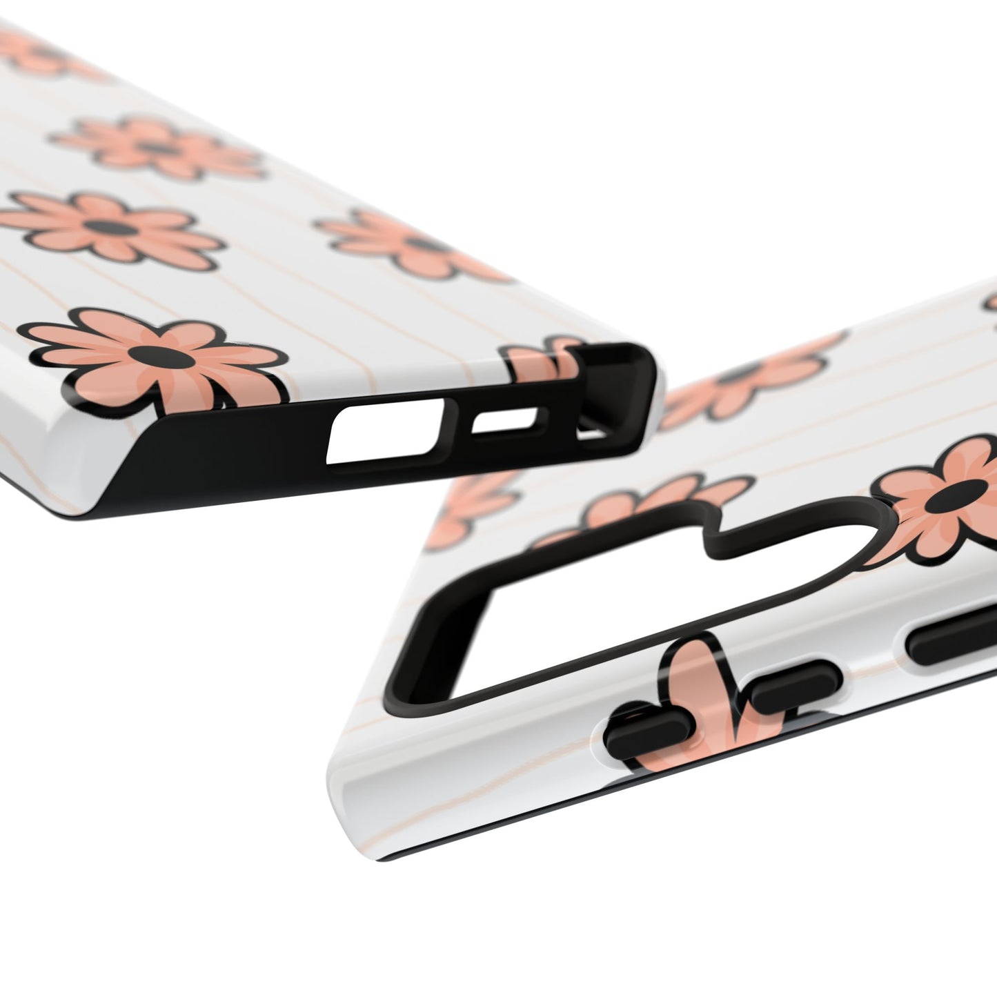 Pink Flowers Protective Phone Case