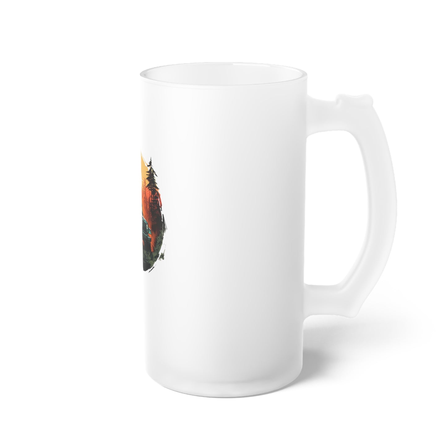 Jeep Frosted Glass Beer Mug