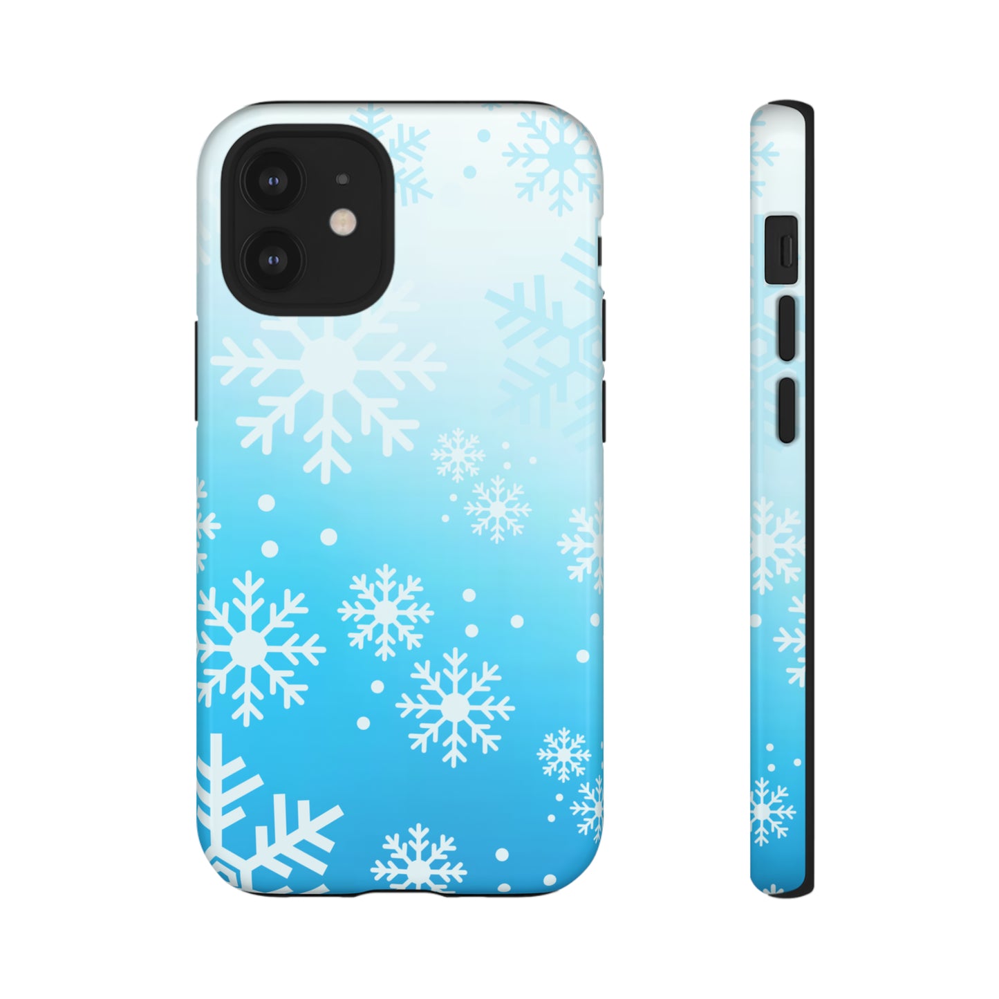 Winter, frozen, snowflake ombré protective phone case for Google, Samsung and IPhone