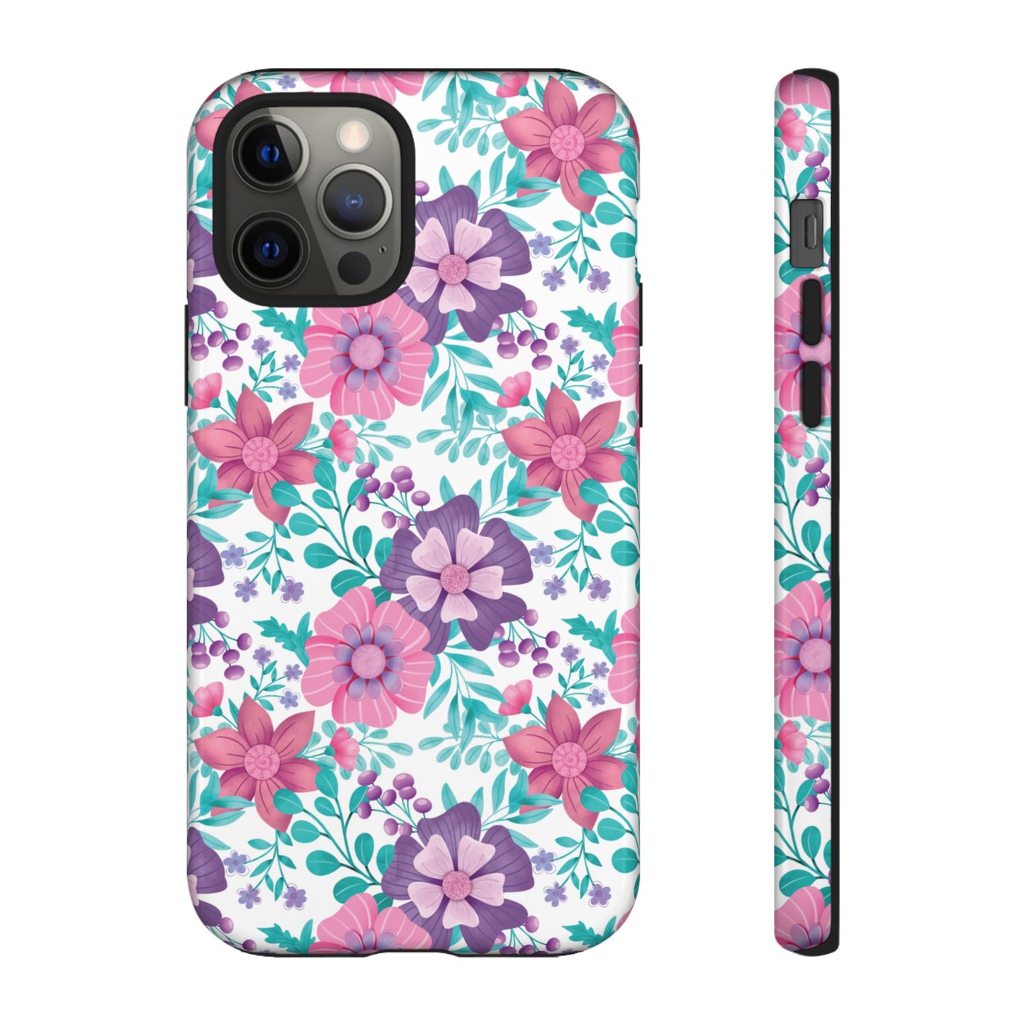 Pastel Flowers Protective Phone Case