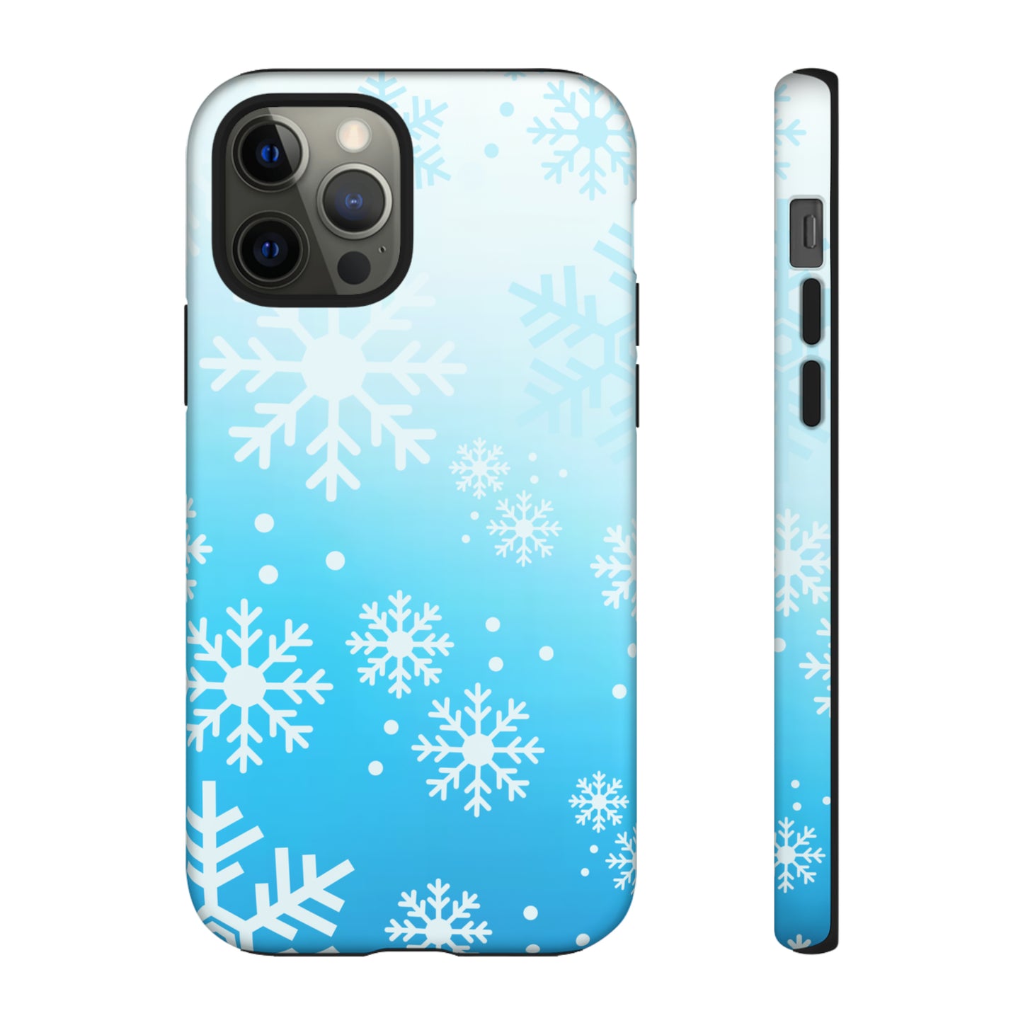 Winter, frozen, snowflake ombré protective phone case for Google, Samsung and IPhone