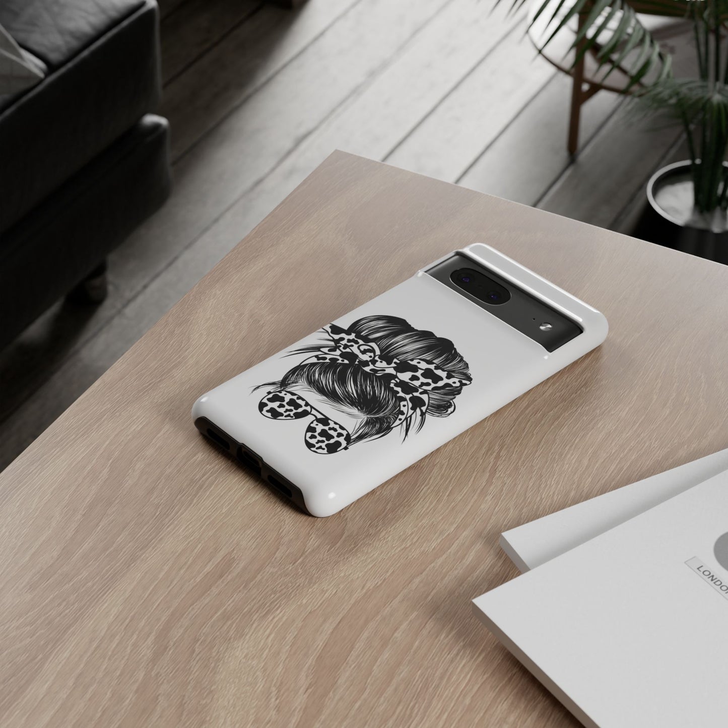 Cow Print Woman Mom Wife Protective Phone Case for Iphone, Samsung and Google Phones