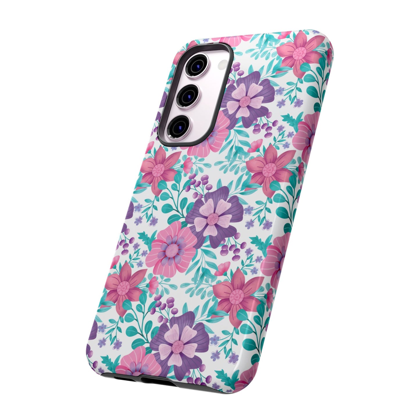 Pastel Flowers Protective Phone Case