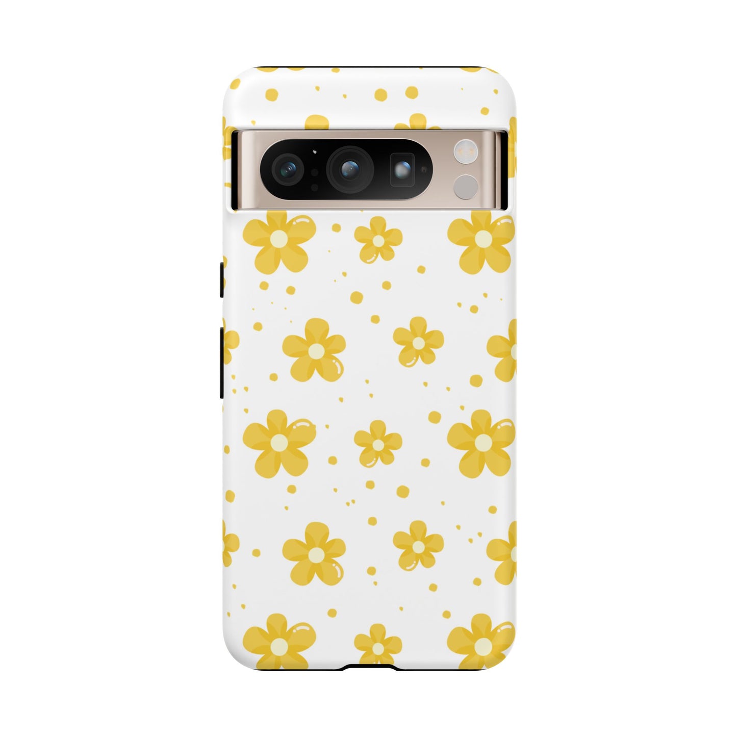 Yellow Flowers Protective Phone Case for Google, Apple and Samsung Phones