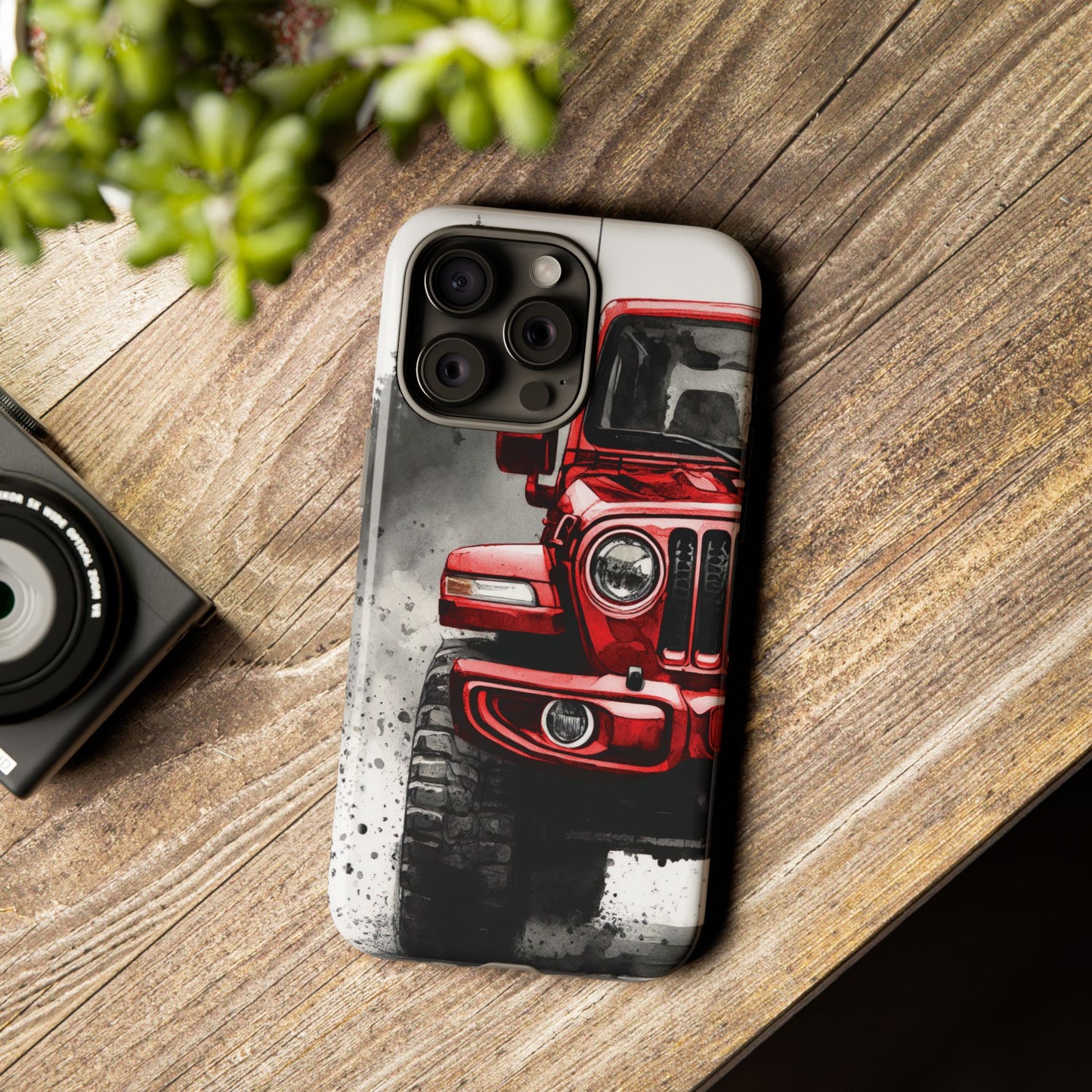 Off Road Love Red Wrangler Protective Phone Case for Iphone, Samsung and Google Phones