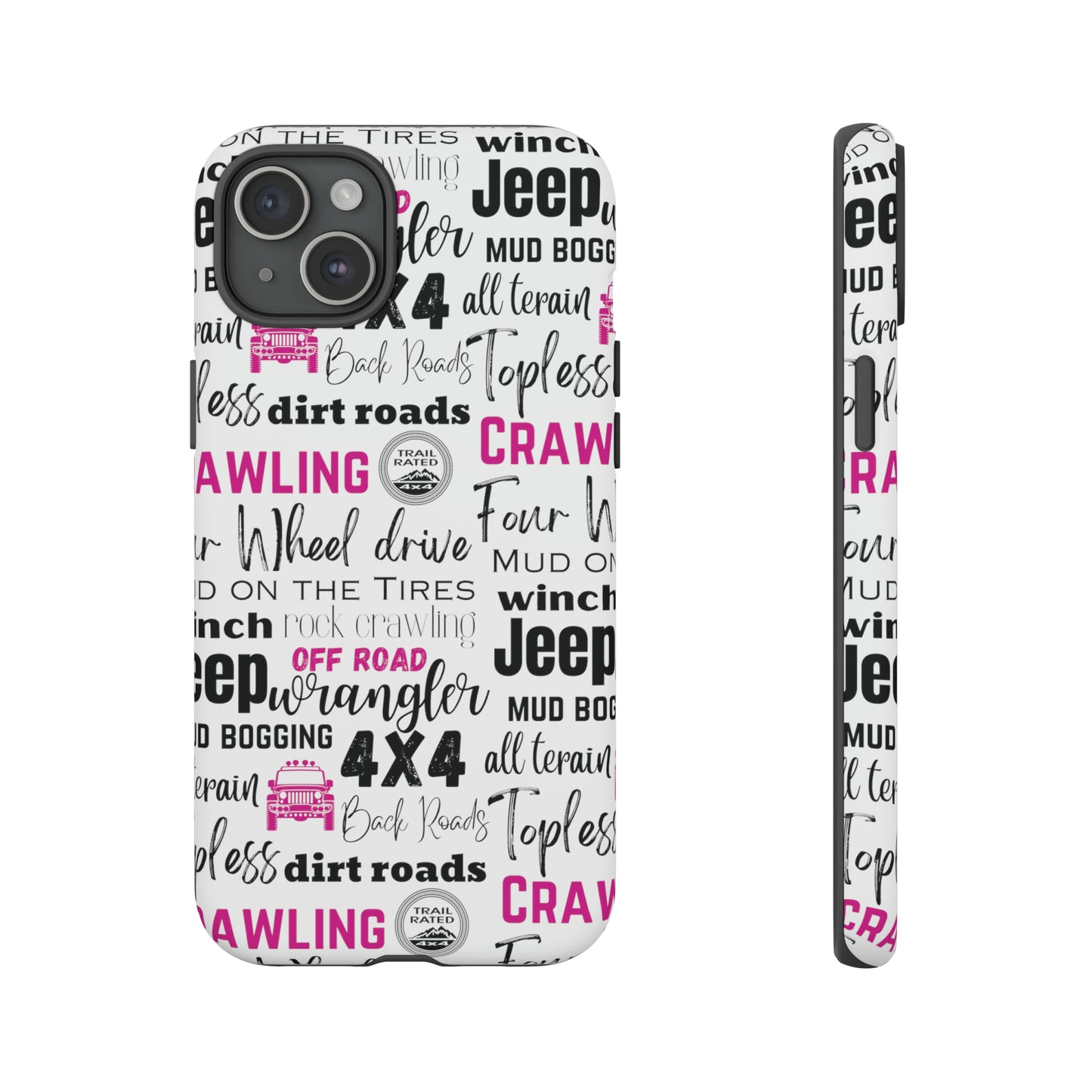 Off Road Subway Art Splash of Pink Protective Phone Case for Iphone, Samsung and Google Phones