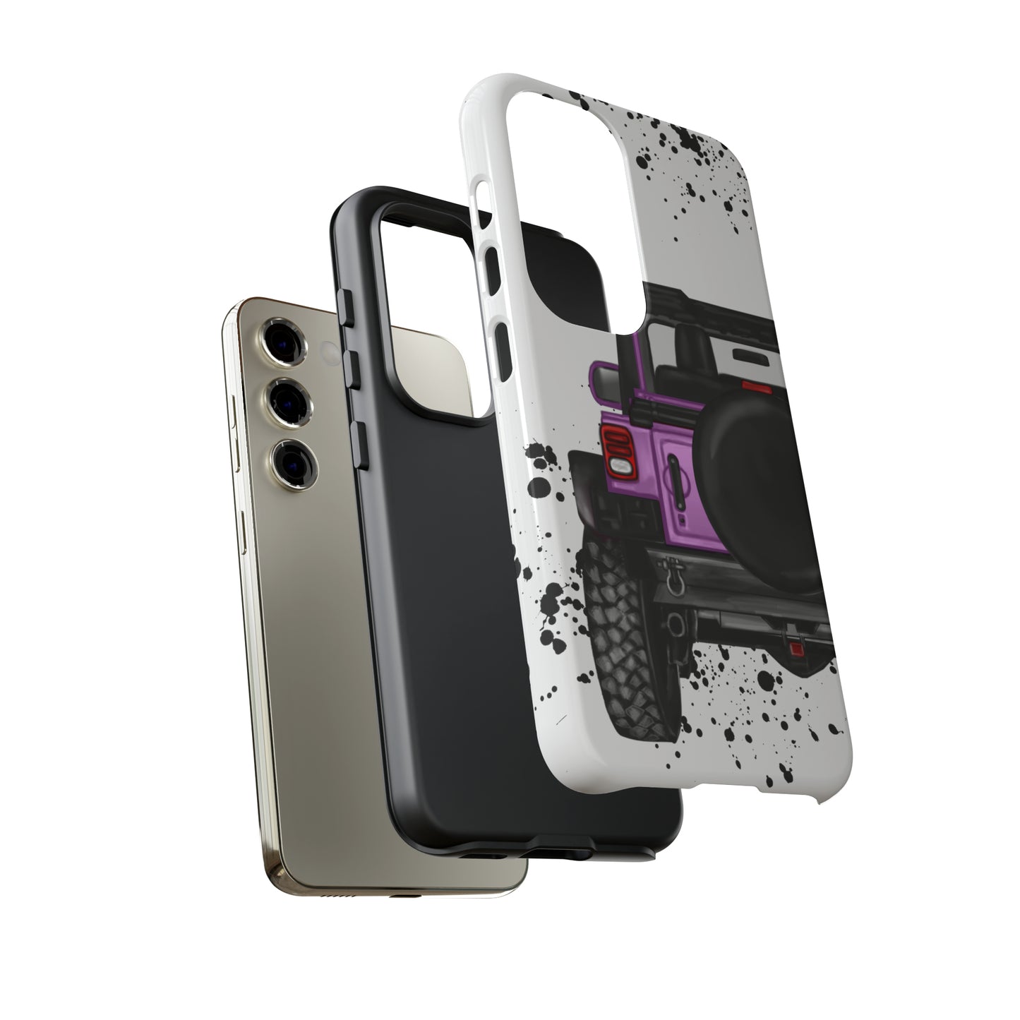 Off Road Life Charcoal Pink/Light Purple Protective Case for Iphone, Google and Samsung