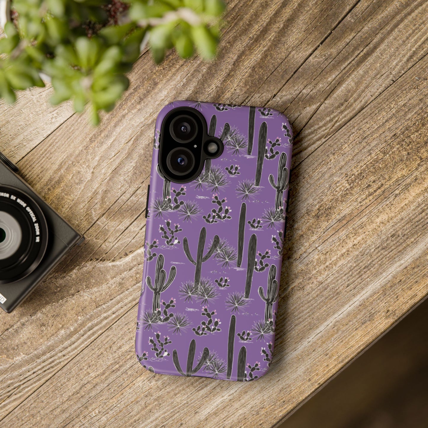 Purple Cactus Love Phone Case