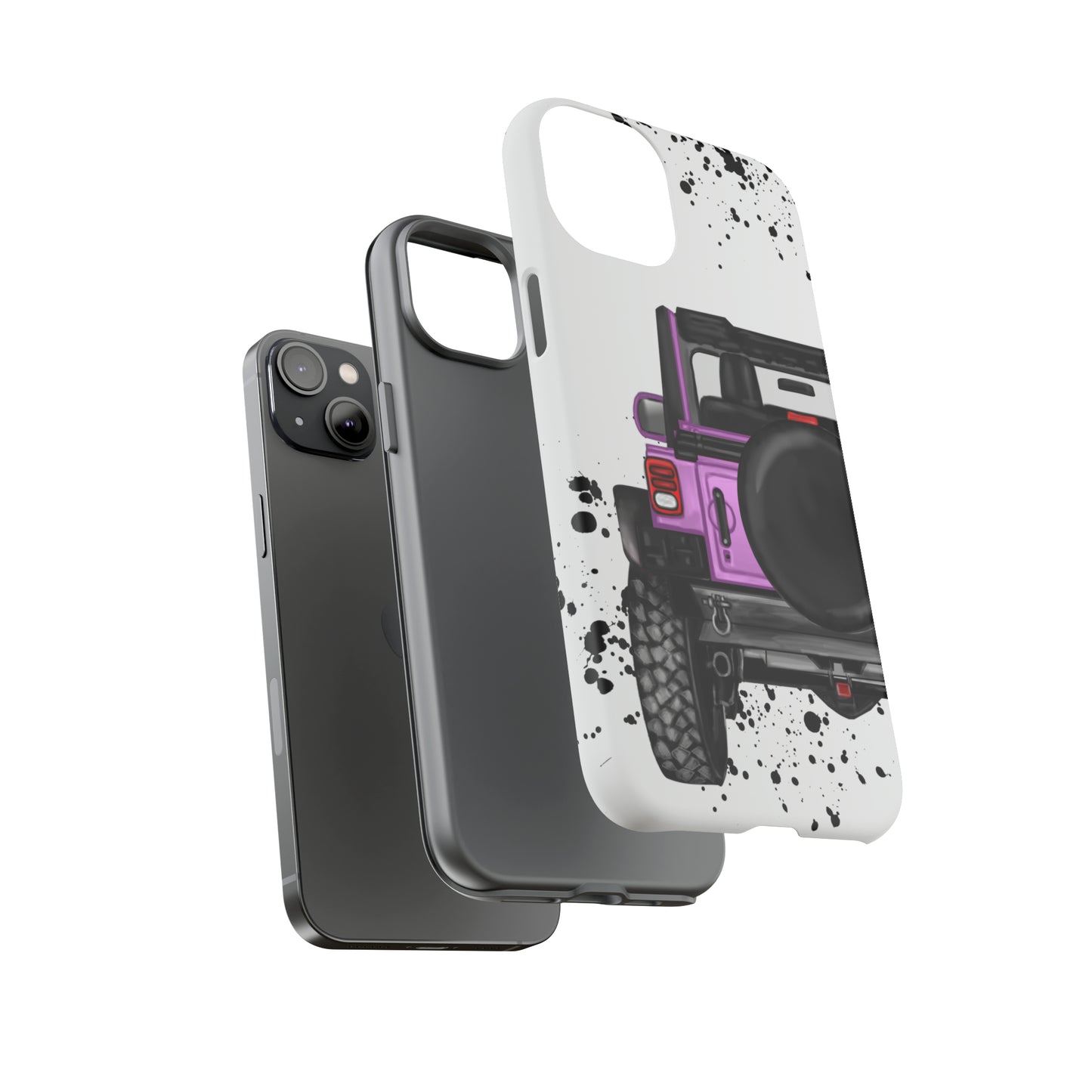 Off Road Life Charcoal Pink/Light Purple Protective Case for Iphone, Google and Samsung