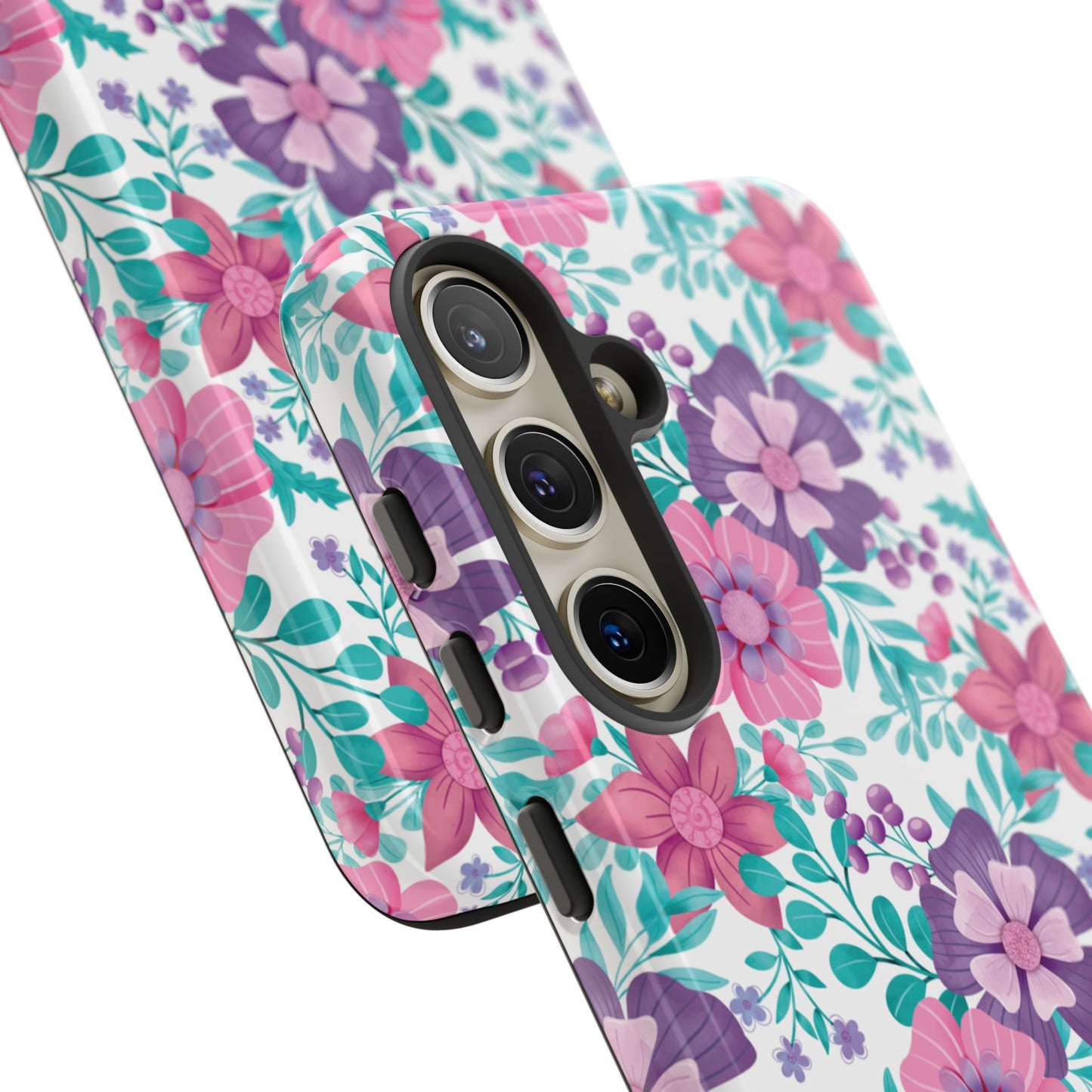 Pastel Flowers Protective Phone Case