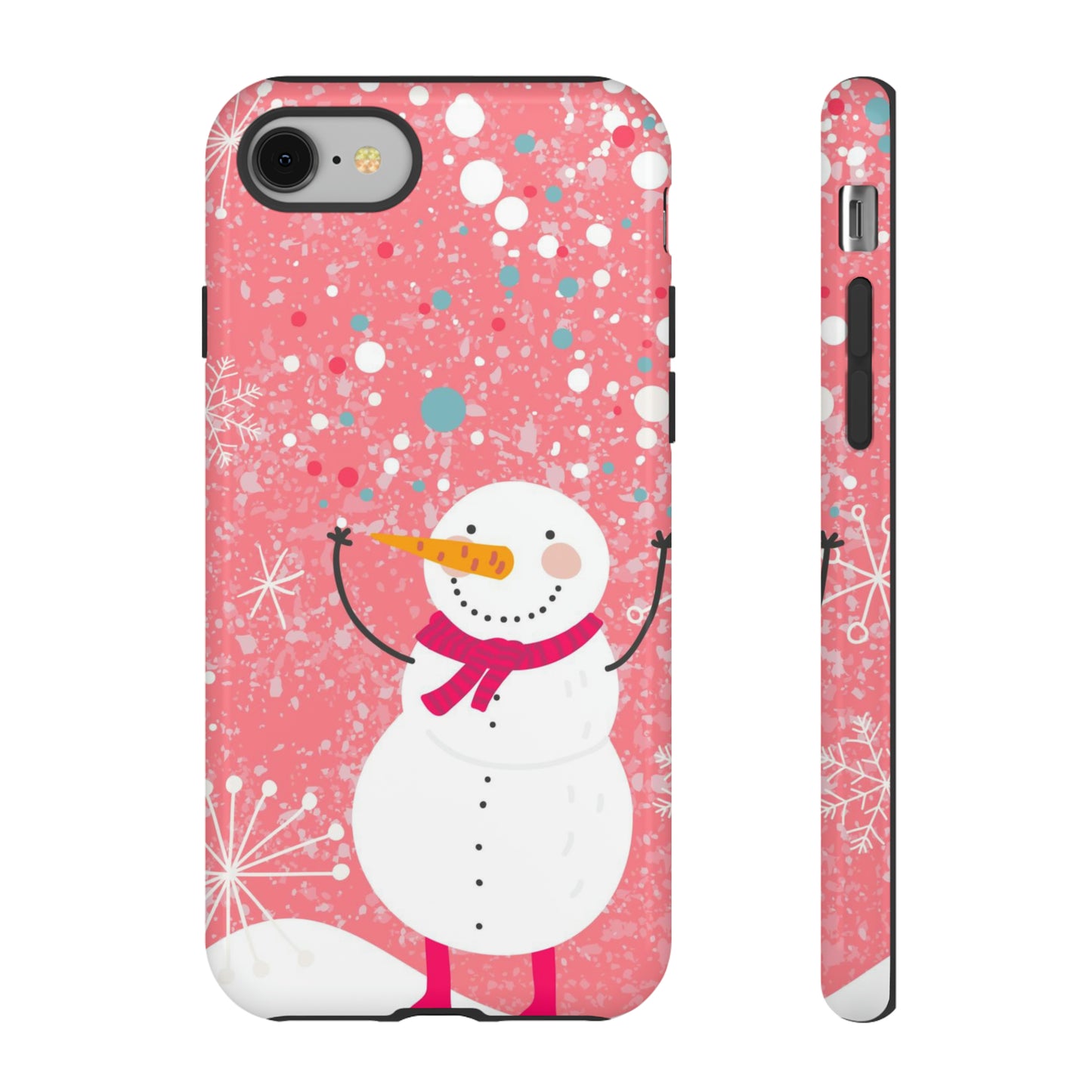 Pink Snowman Protective Case for Iphone, Samsung and a Google phones