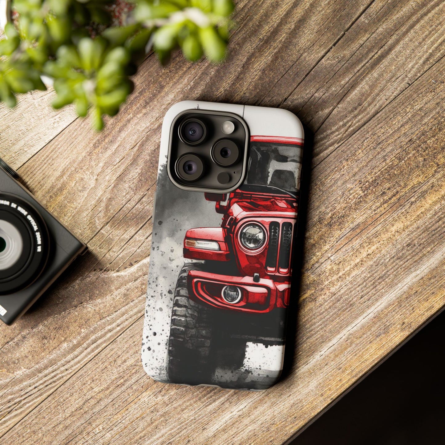 Off Road Love Red Wrangler Protective Phone Case for Iphone, Samsung and Google Phones