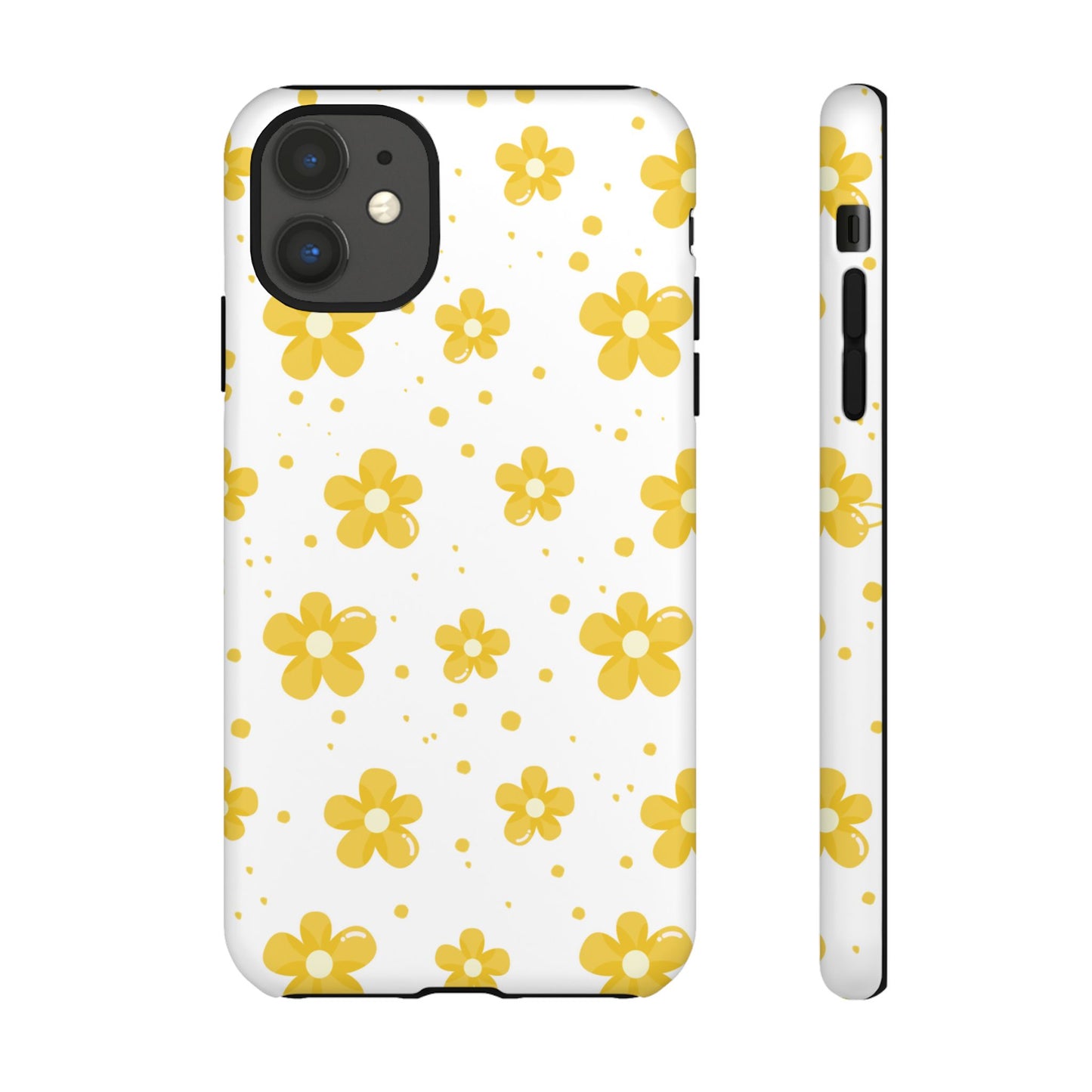 Yellow Flowers Protective Phone Case for Google, Apple and Samsung Phones