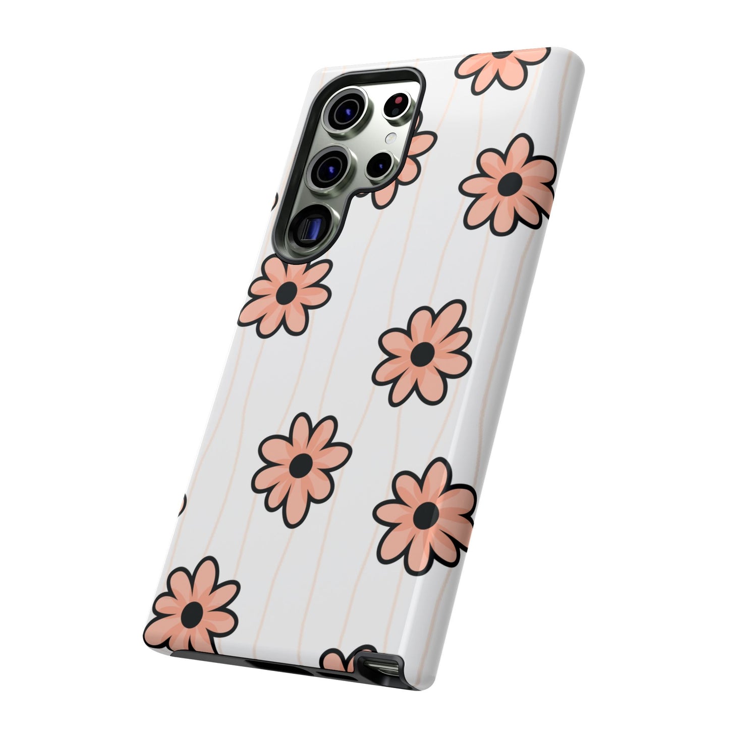 Pink Flowers Protective Phone Case