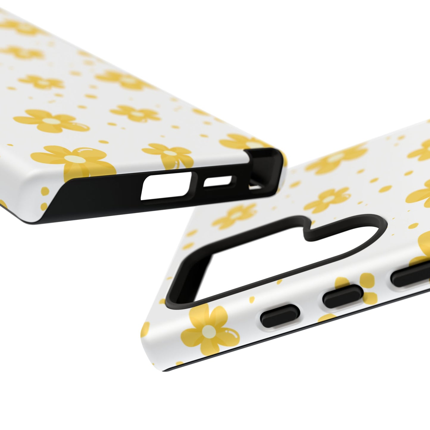 Yellow Flowers Protective Phone Case for Google, Apple and Samsung Phones