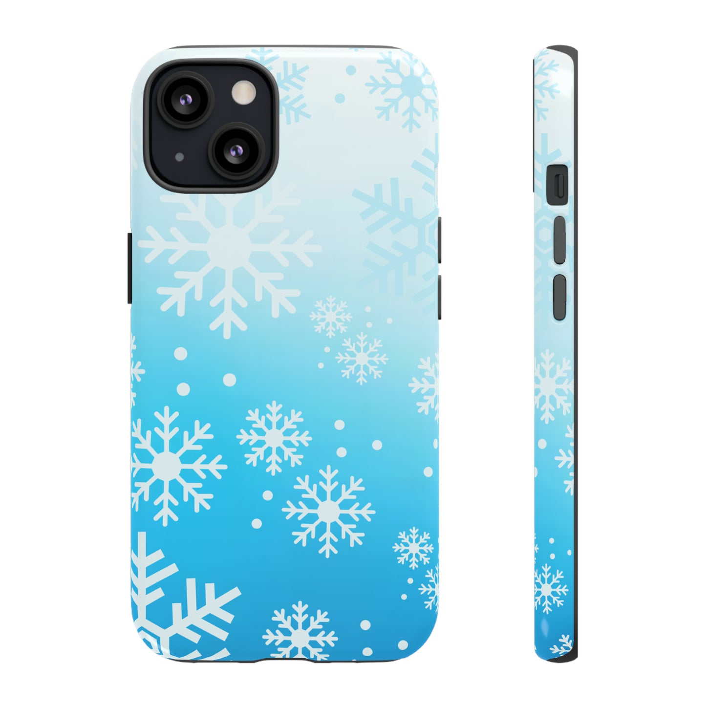 Winter, frozen, snowflake ombré protective phone case for Google, Samsung and IPhone