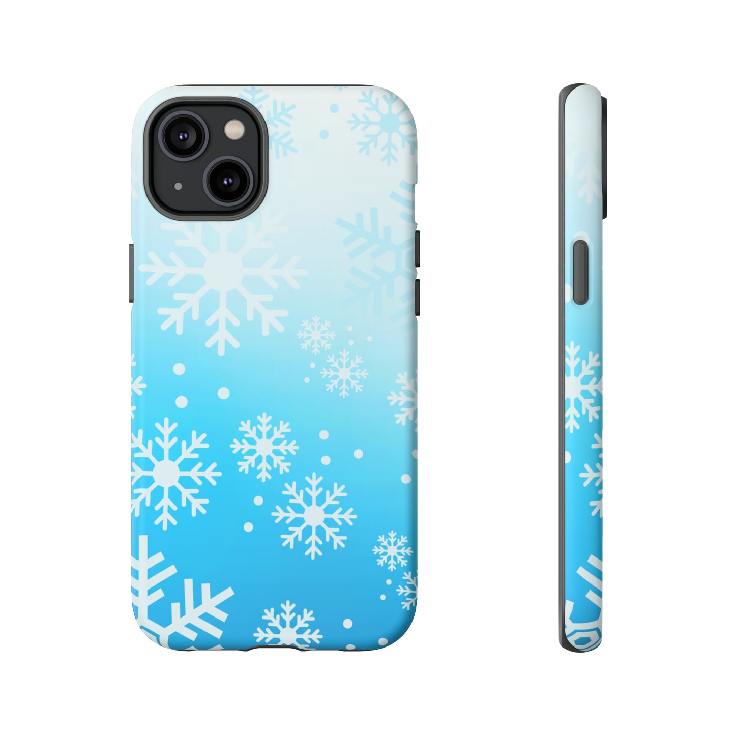 Winter, frozen, snowflake ombré protective phone case for Google, Samsung and IPhone