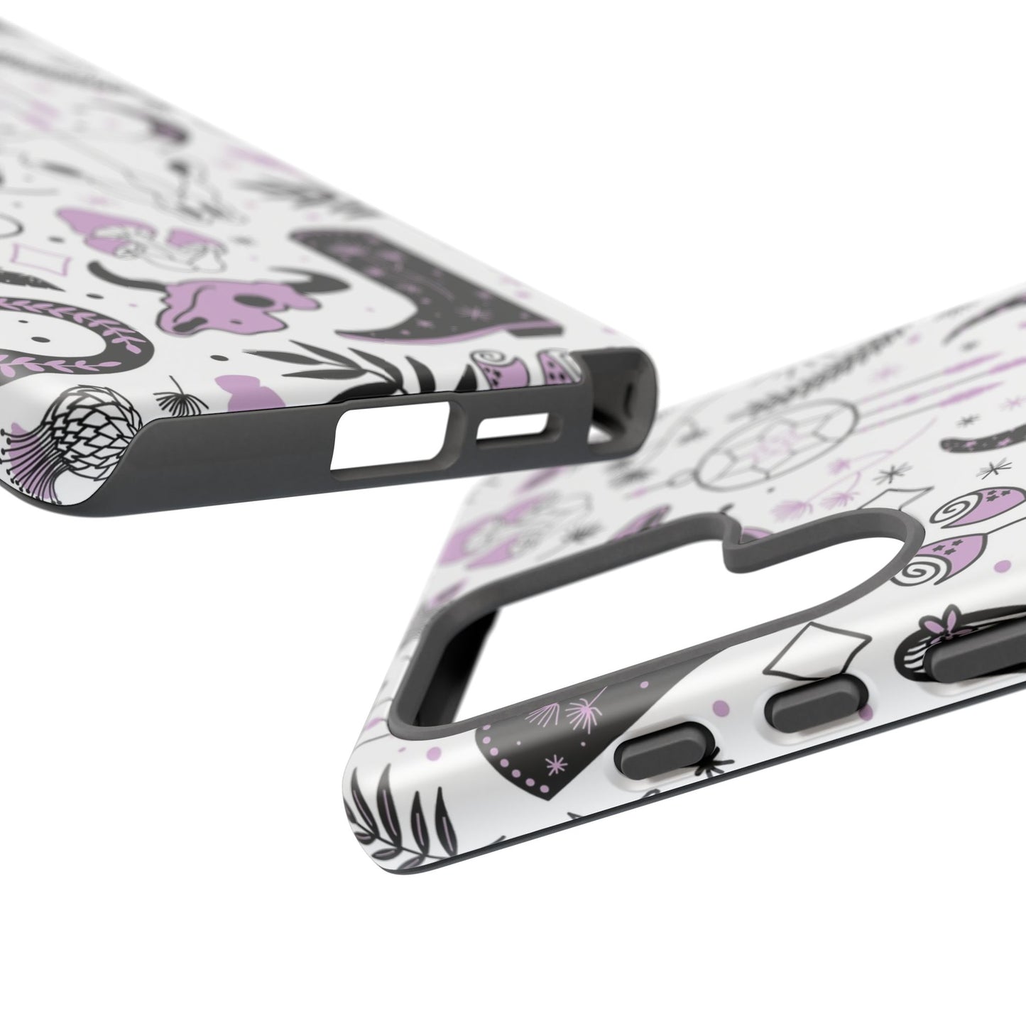 Purple and Black Western Protective Drop Proof Case Iphone, Samsung and Google phones