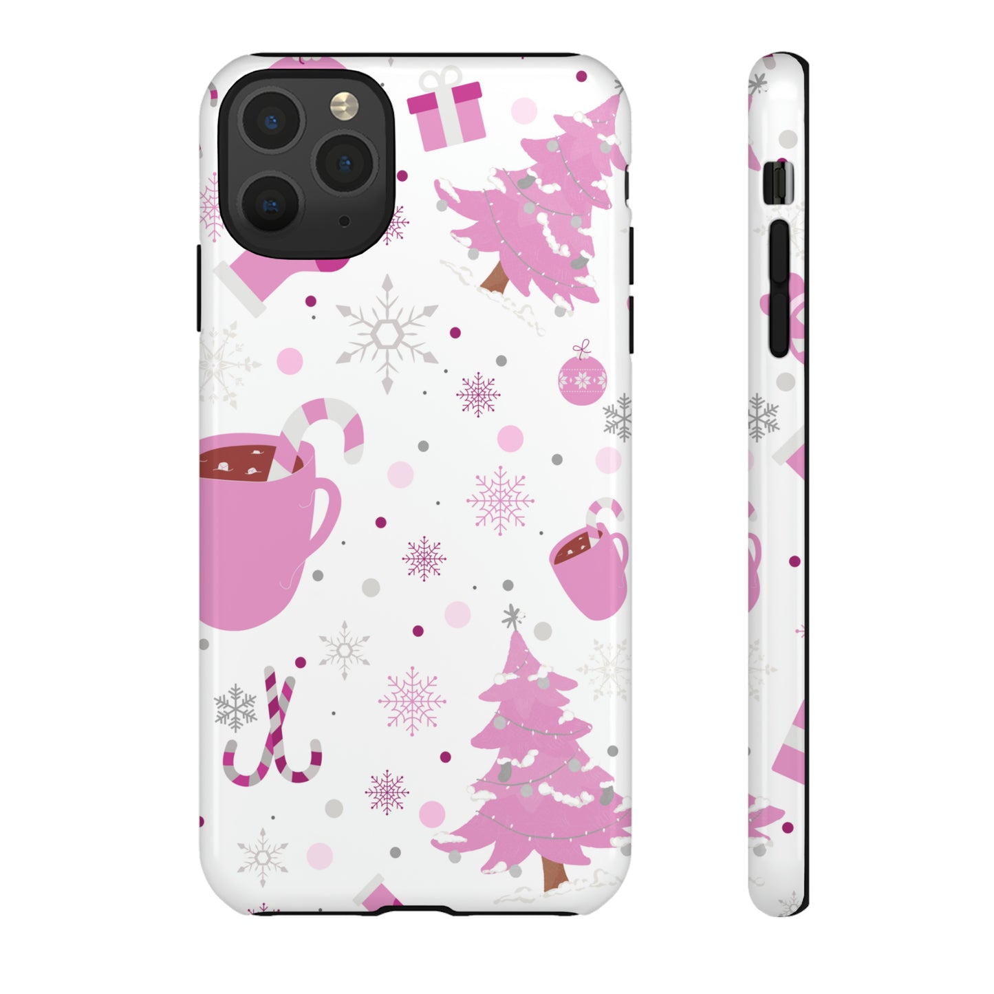 Pink Christmas Protective Case for Iphone, Samsung and